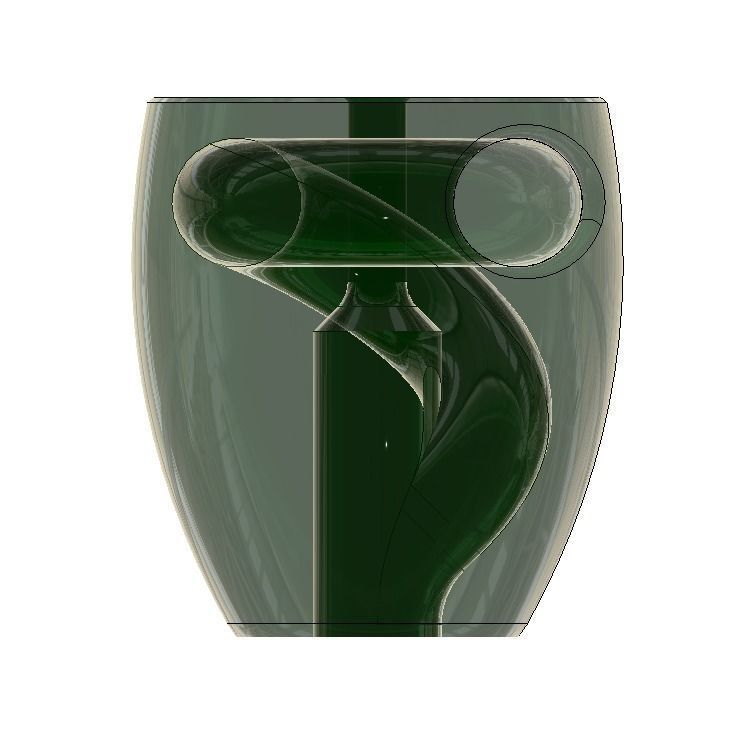 eyelet loop for rope only 1 screw necessary 3D print model_4