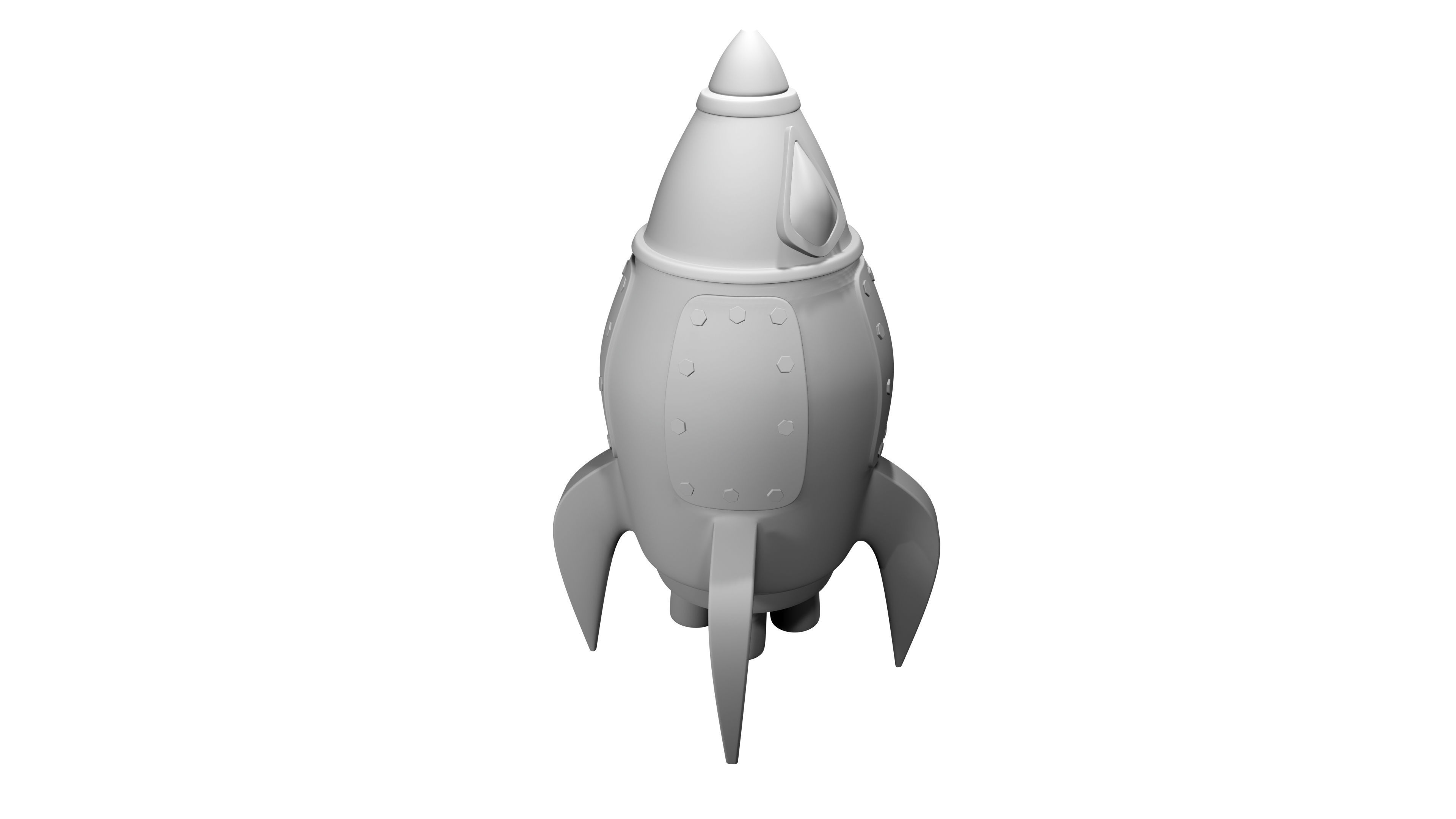 Toy Rocket Space Ship 3D model_18