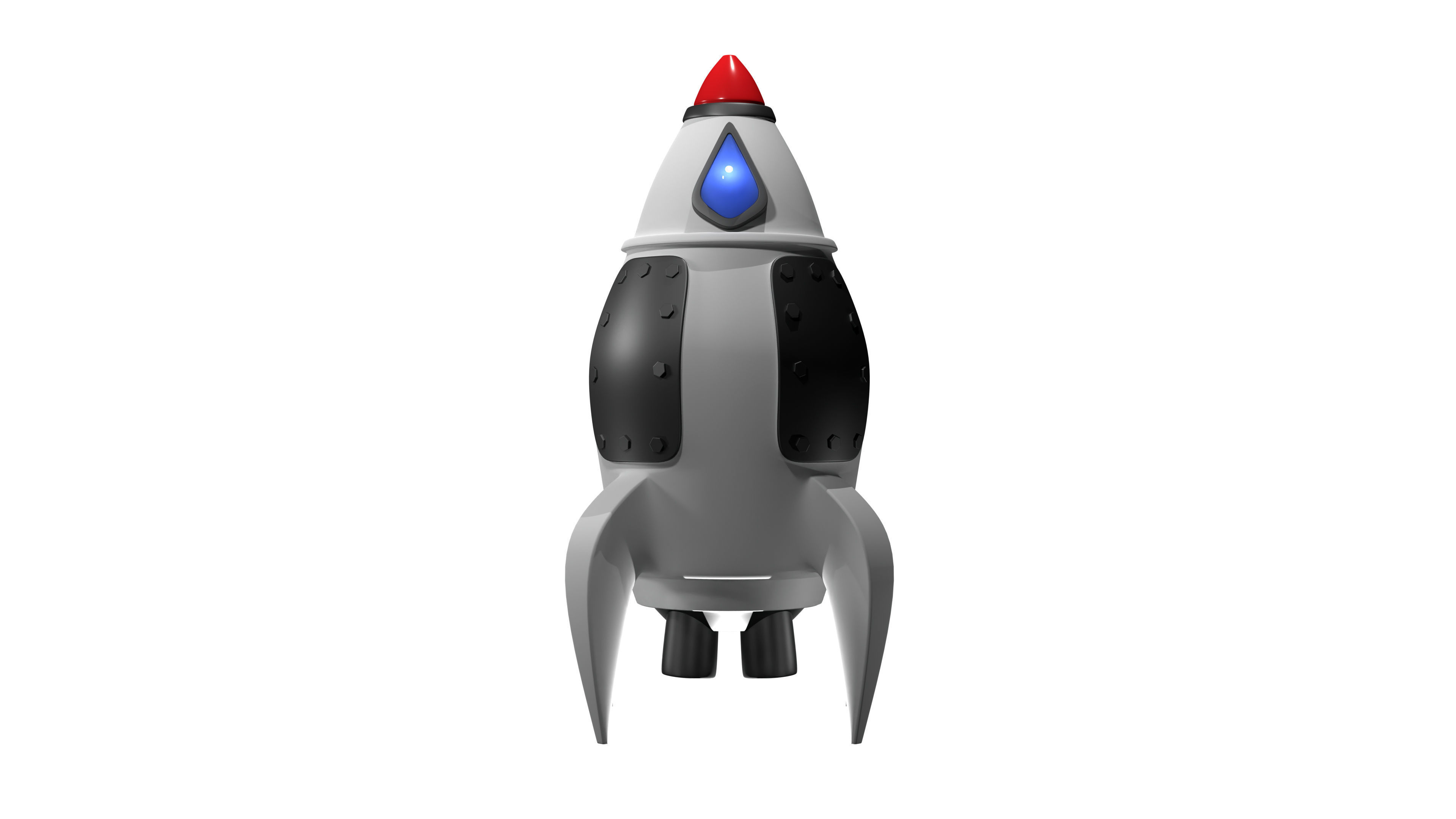 Toy Rocket Space Ship 3D model_4