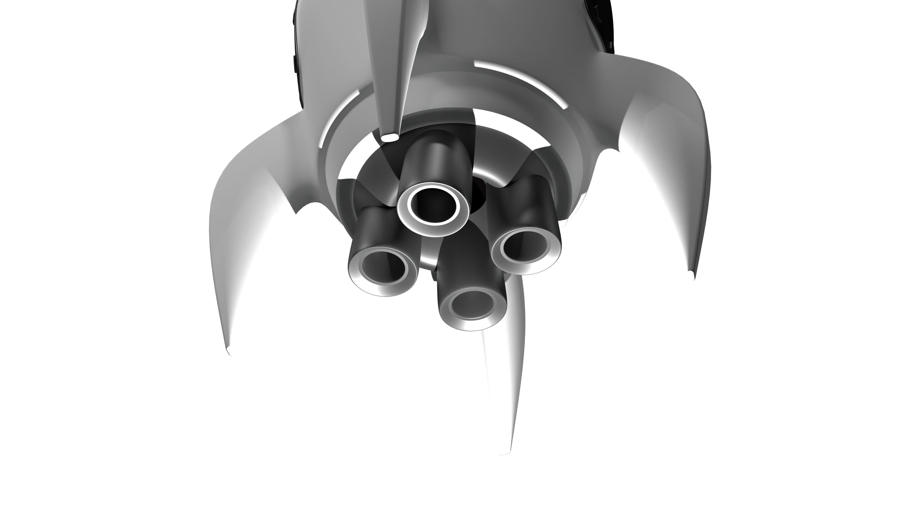 Toy Rocket Space Ship 3D model_10