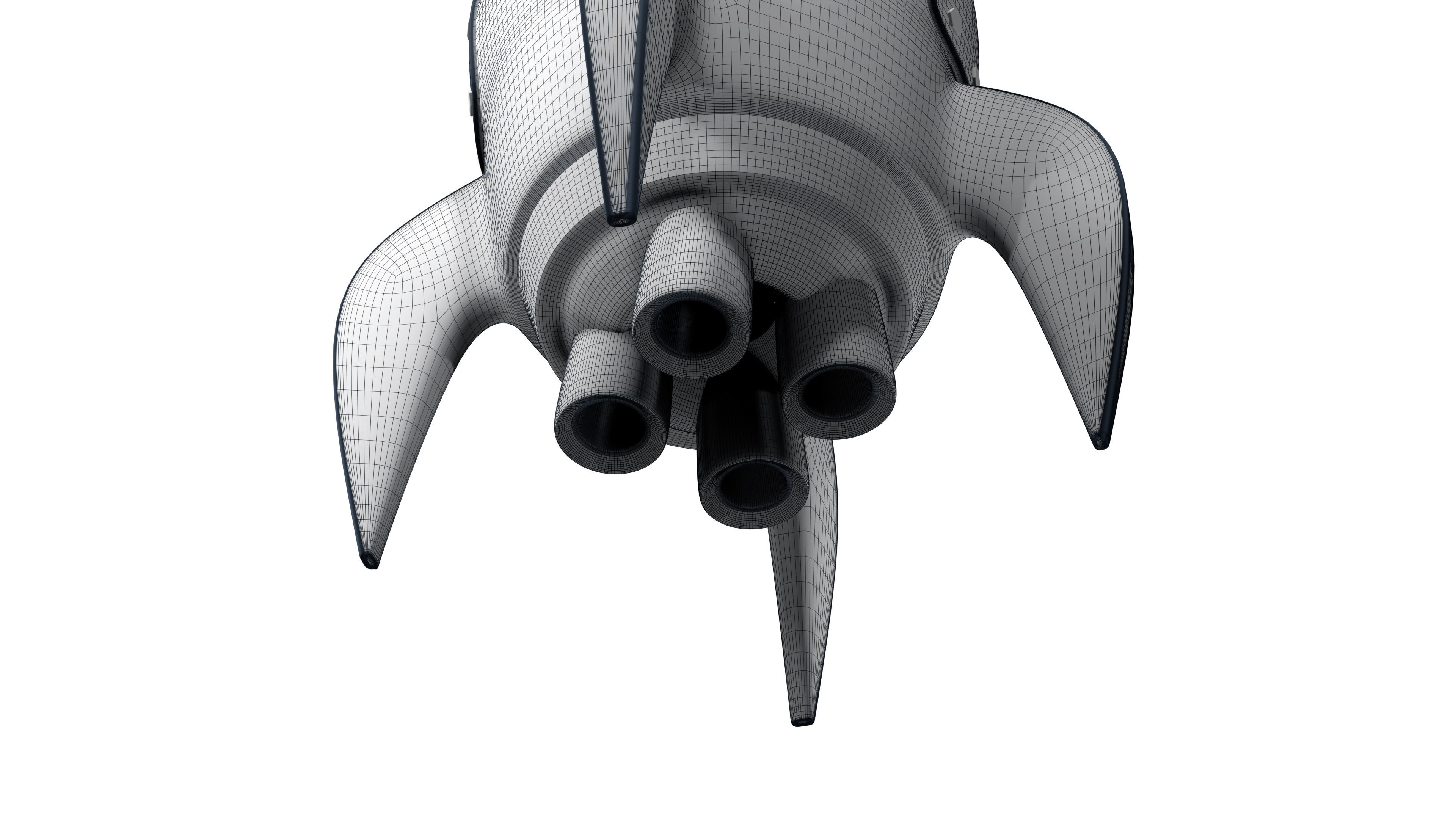 Toy Rocket Space Ship 3D model_28