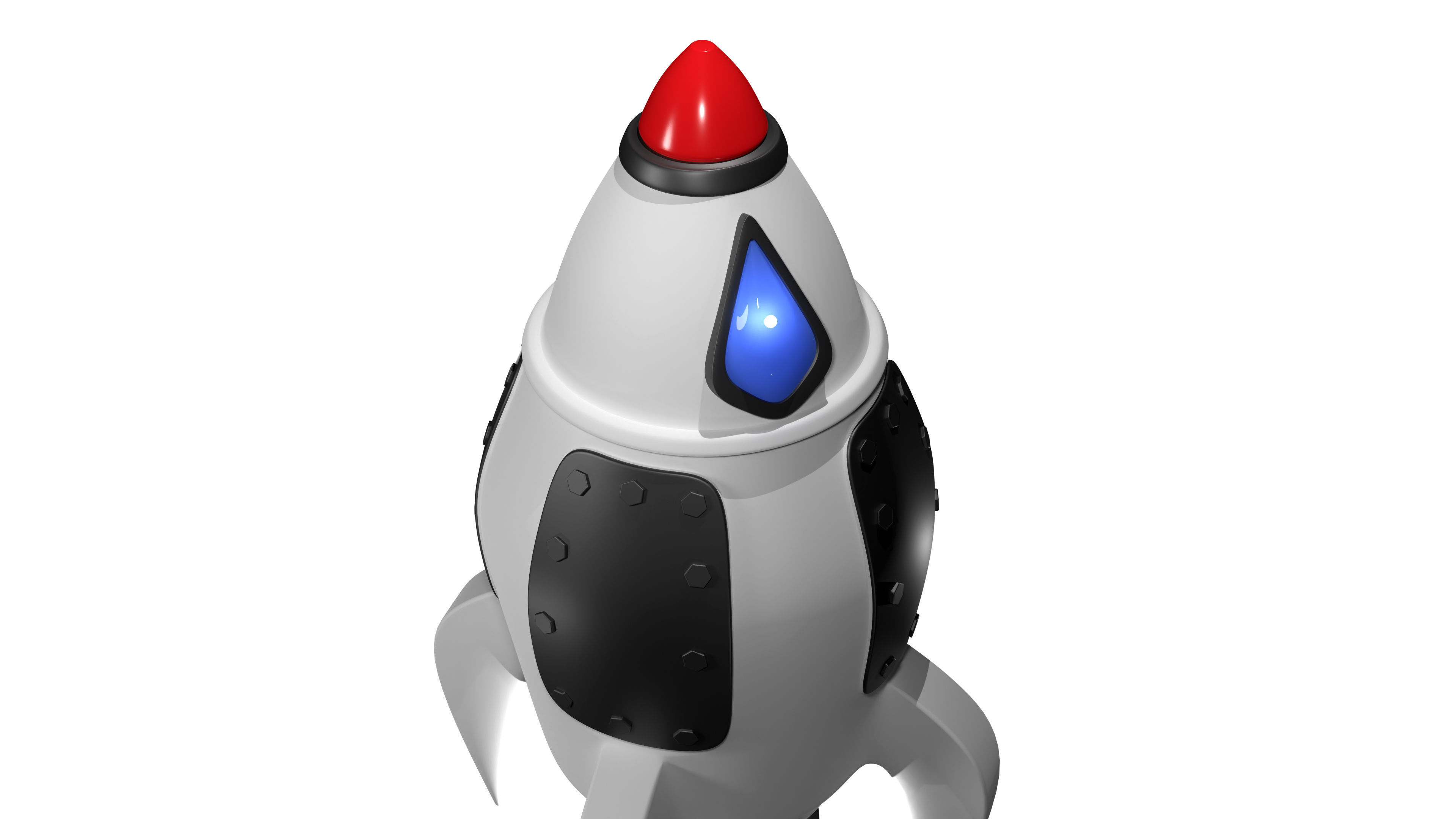 Toy Rocket Space Ship 3D model_2