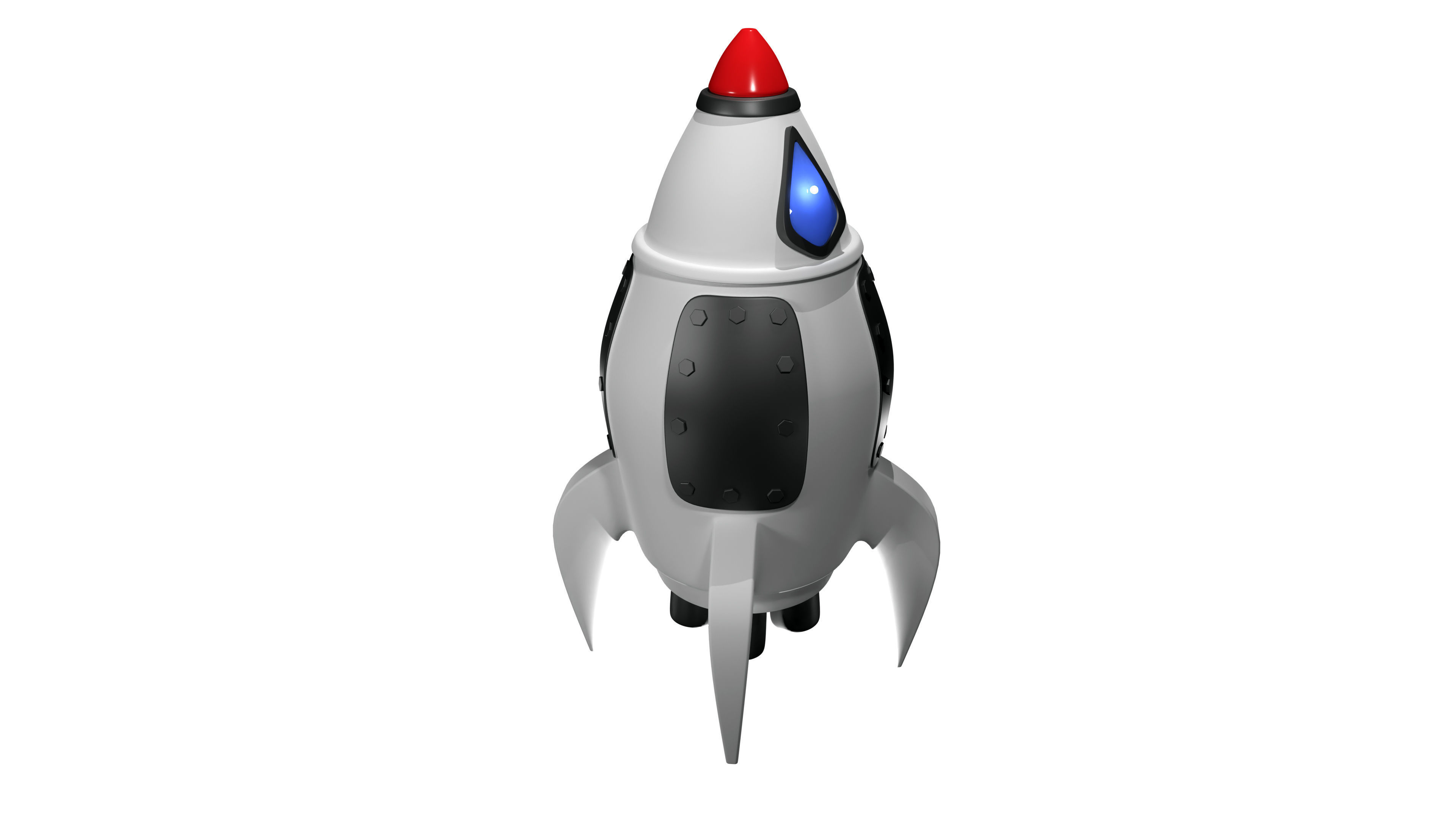 Toy Rocket Space Ship 3D model_8