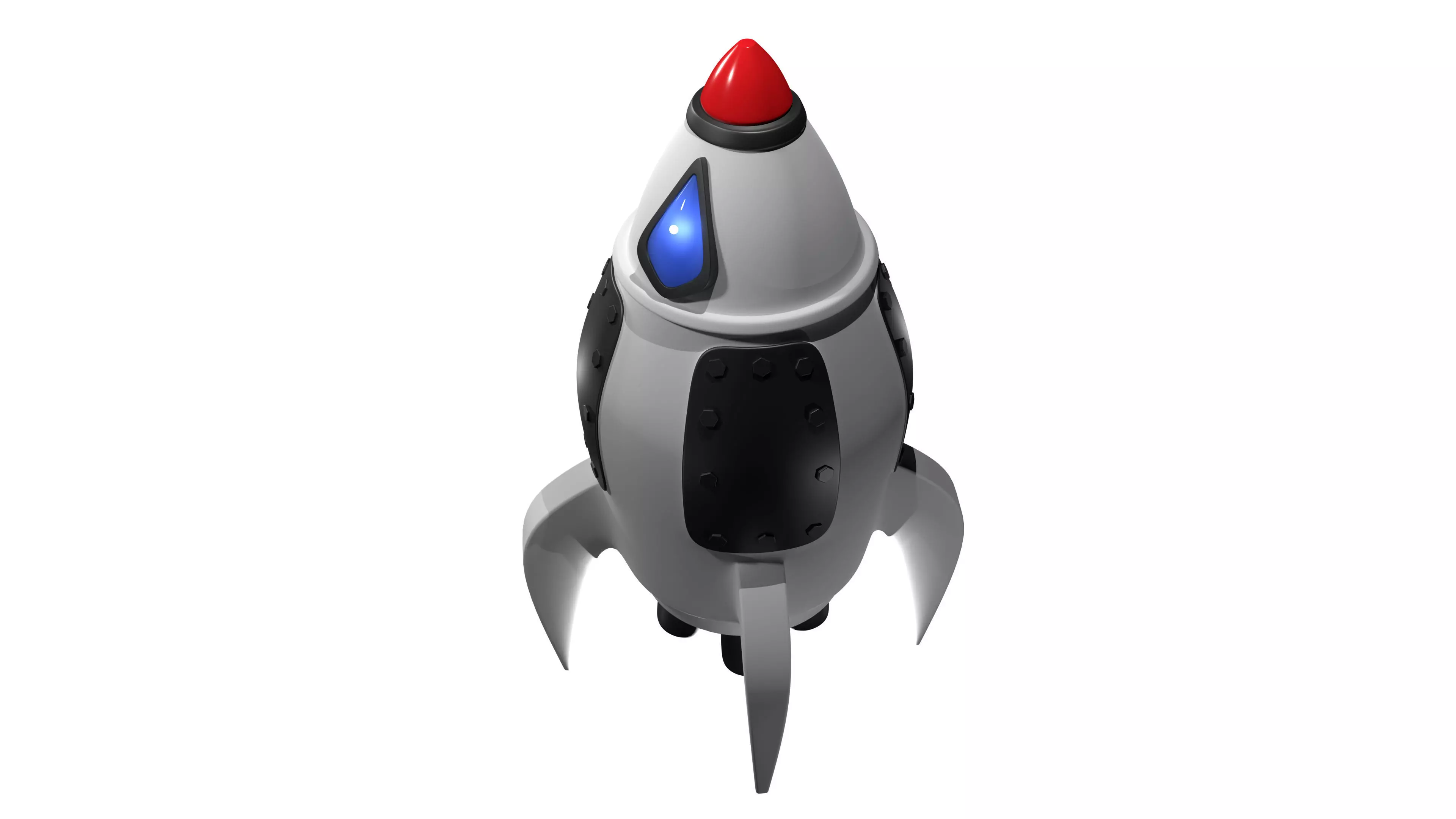 Toy Rocket Space Ship 3D model_0