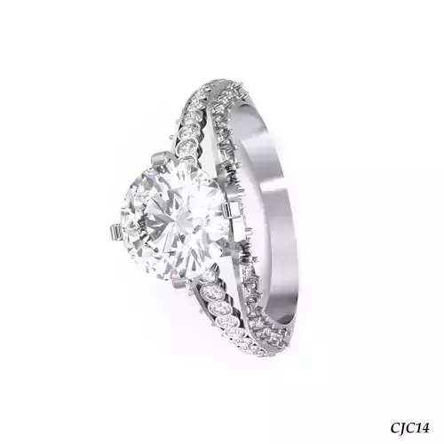 CJC014 Ladies womans womens diamond ruby emerald Rings 3D print model