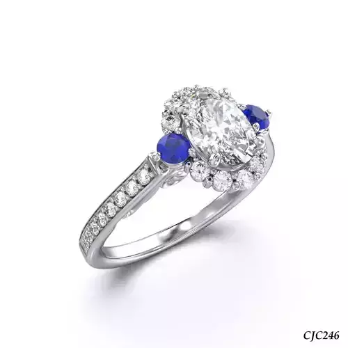 CJC0246 Ladies womans womens diamond ruby emerald rings