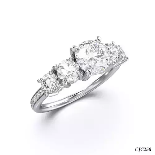 CJC250 Ladies womans womens diamond  ruby emerald  Rings 3D print model