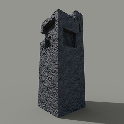 Monument tower made of concrete Free low-poly 3D model