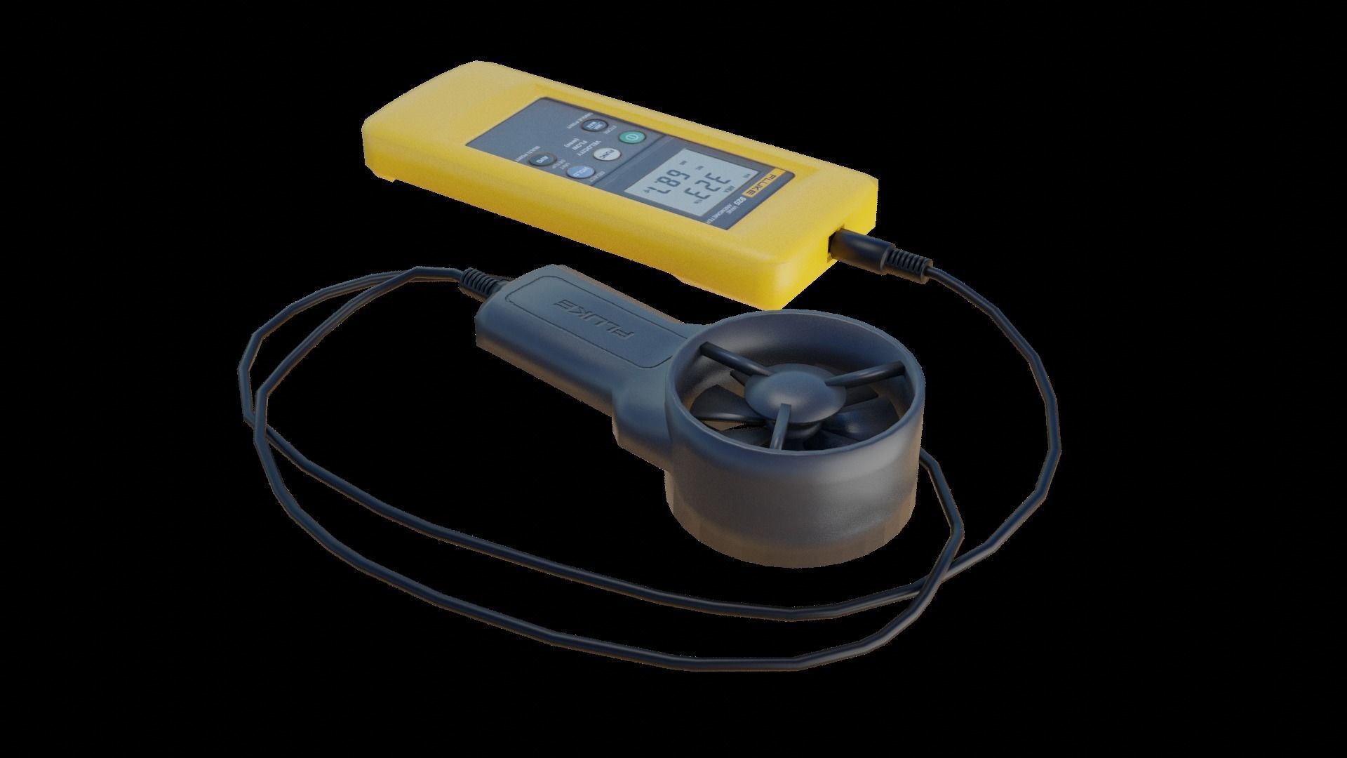 Anemometer flue gas analyzer Low-poly 3D model_2