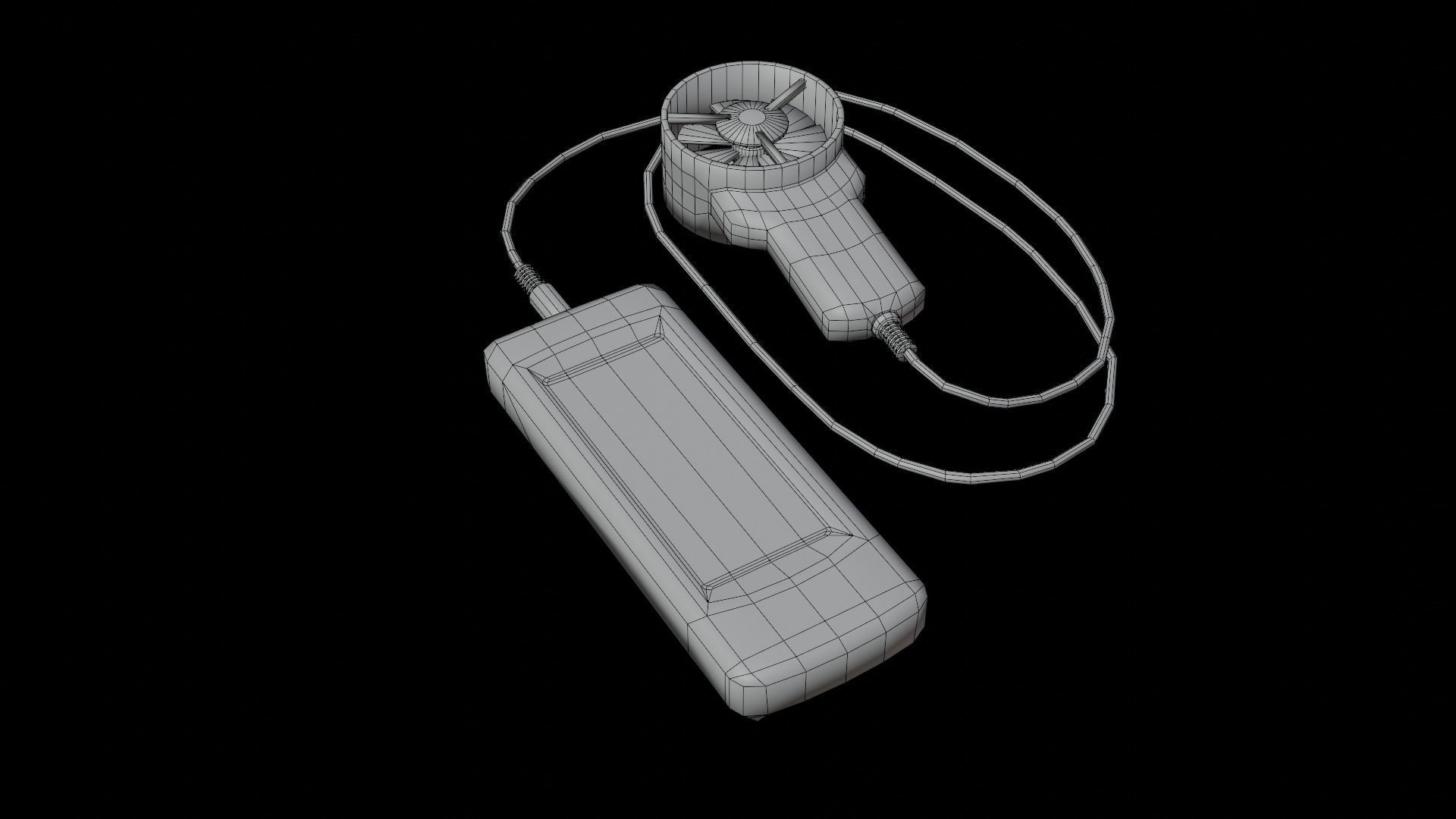 Anemometer flue gas analyzer Low-poly 3D model_5