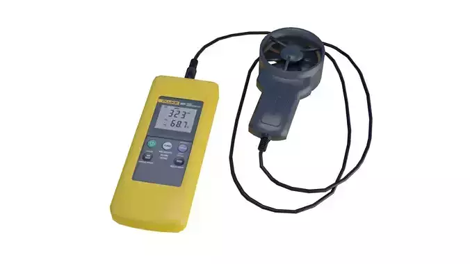 Anemometer flue gas analyzer Low-poly 3D model