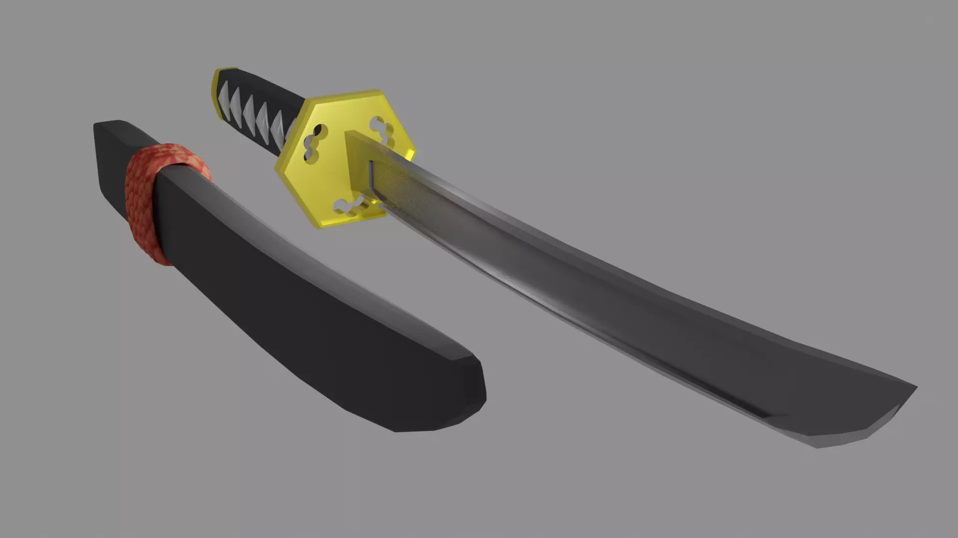 Samurai Katana 3D model_0