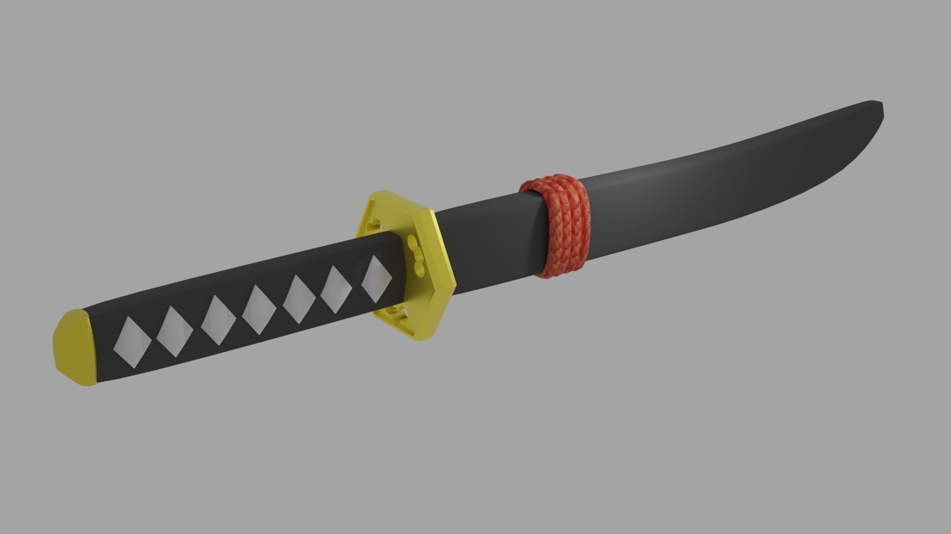 Samurai Katana 3D model_6