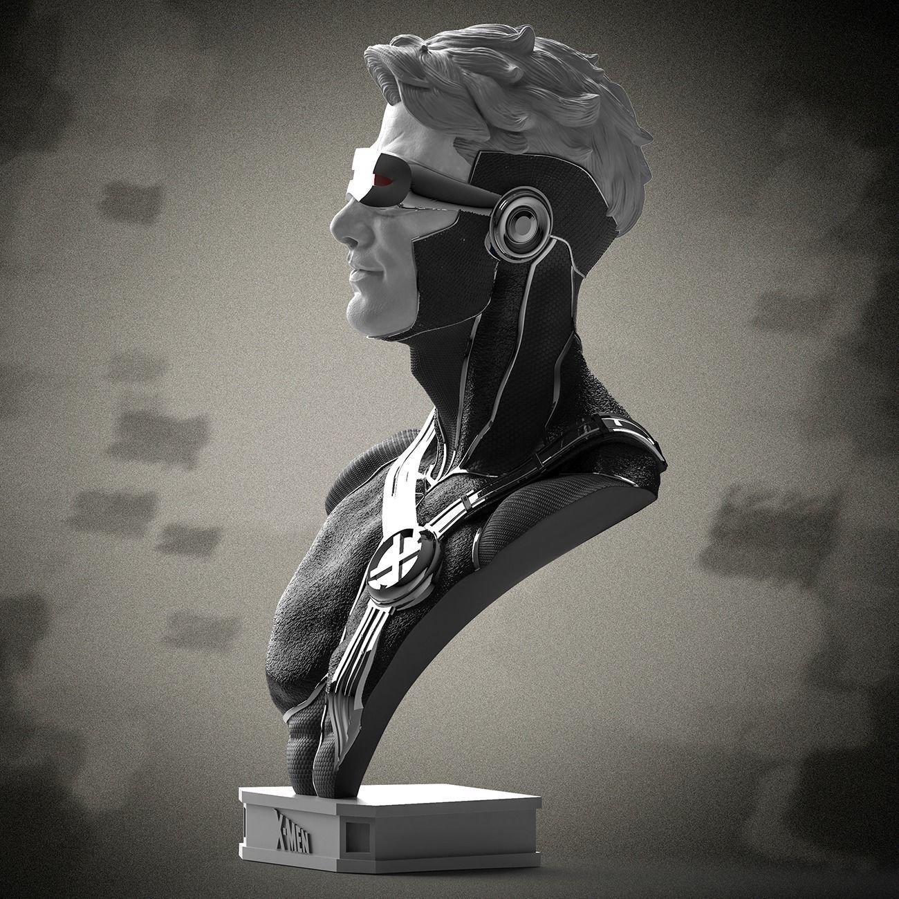 Cyclops X-Men Bust 3D print model_6