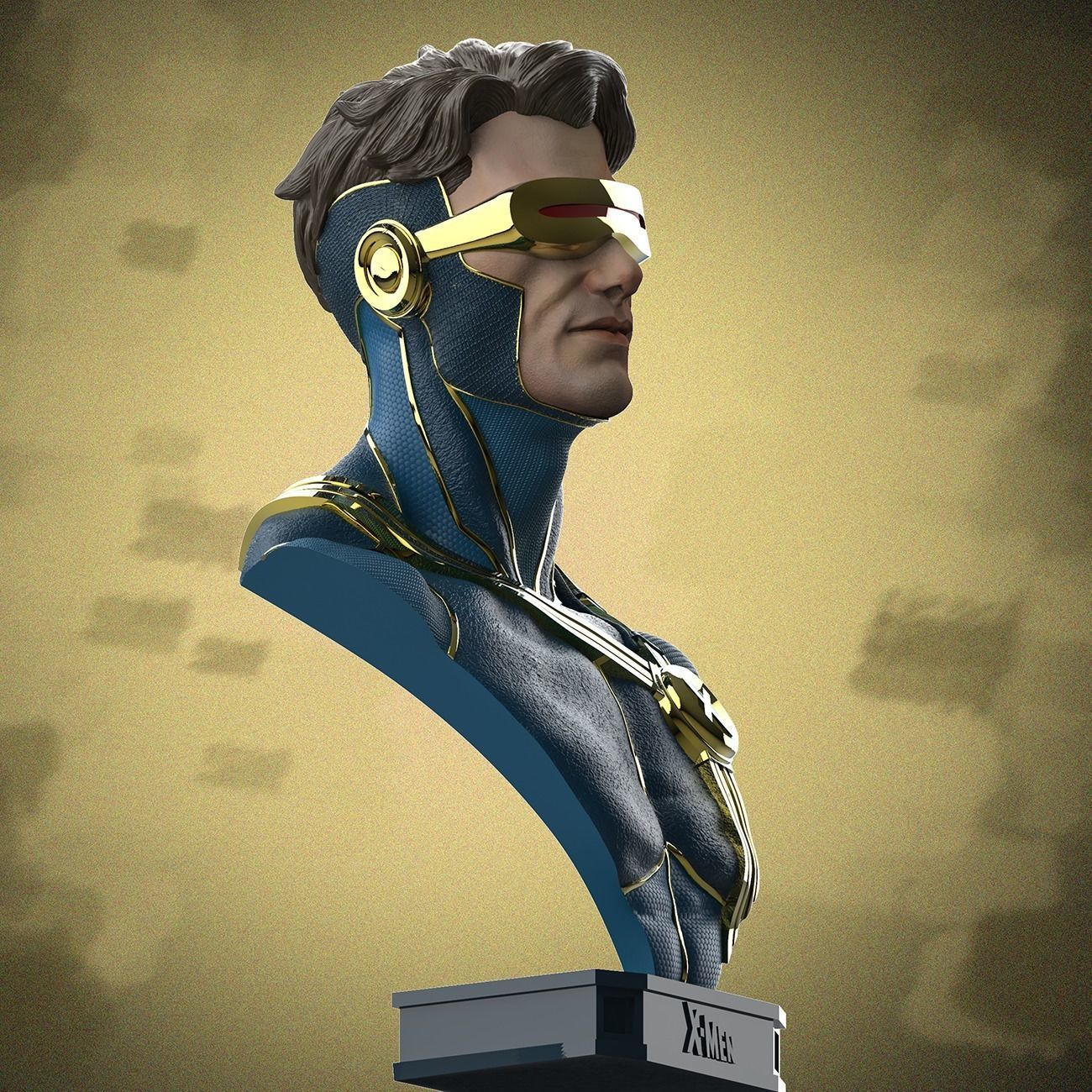 Cyclops X-Men Bust 3D print model_1