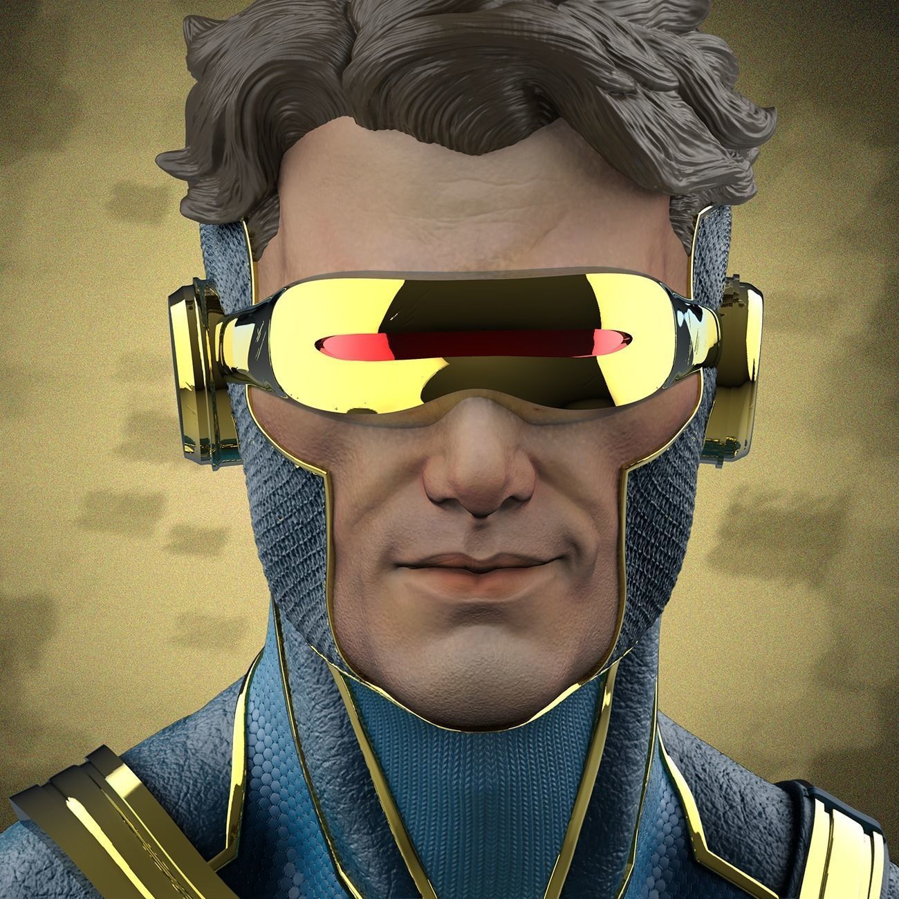 Cyclops X-Men Bust 3D print model_2