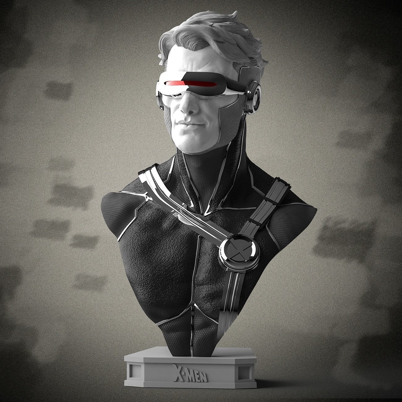 Cyclops X-Men Bust 3D print model_5