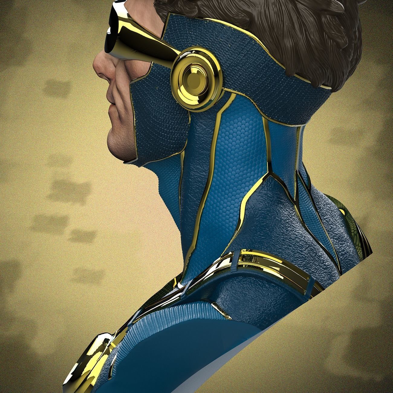 Cyclops X-Men Bust 3D print model_4