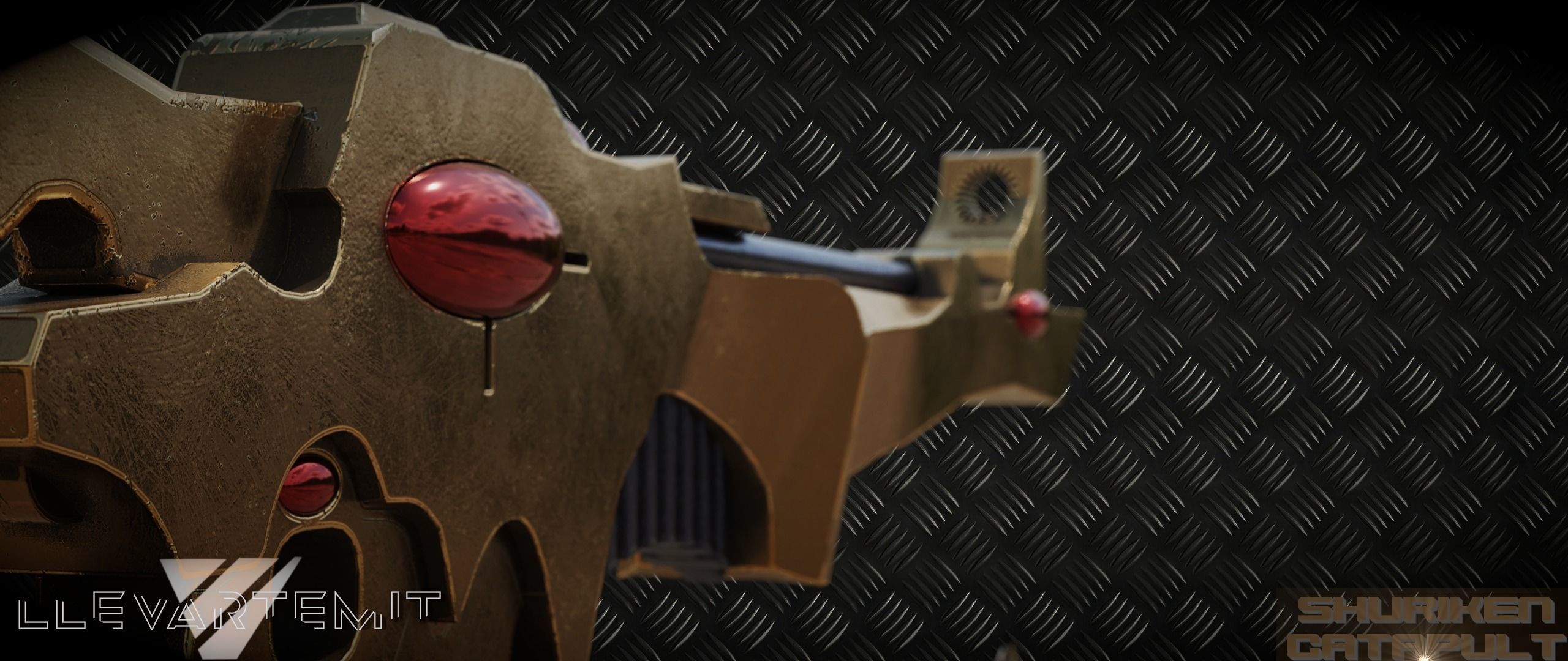 Shuriken Catapult Warhammer 40000 Eldar Low-poly 3D model_6