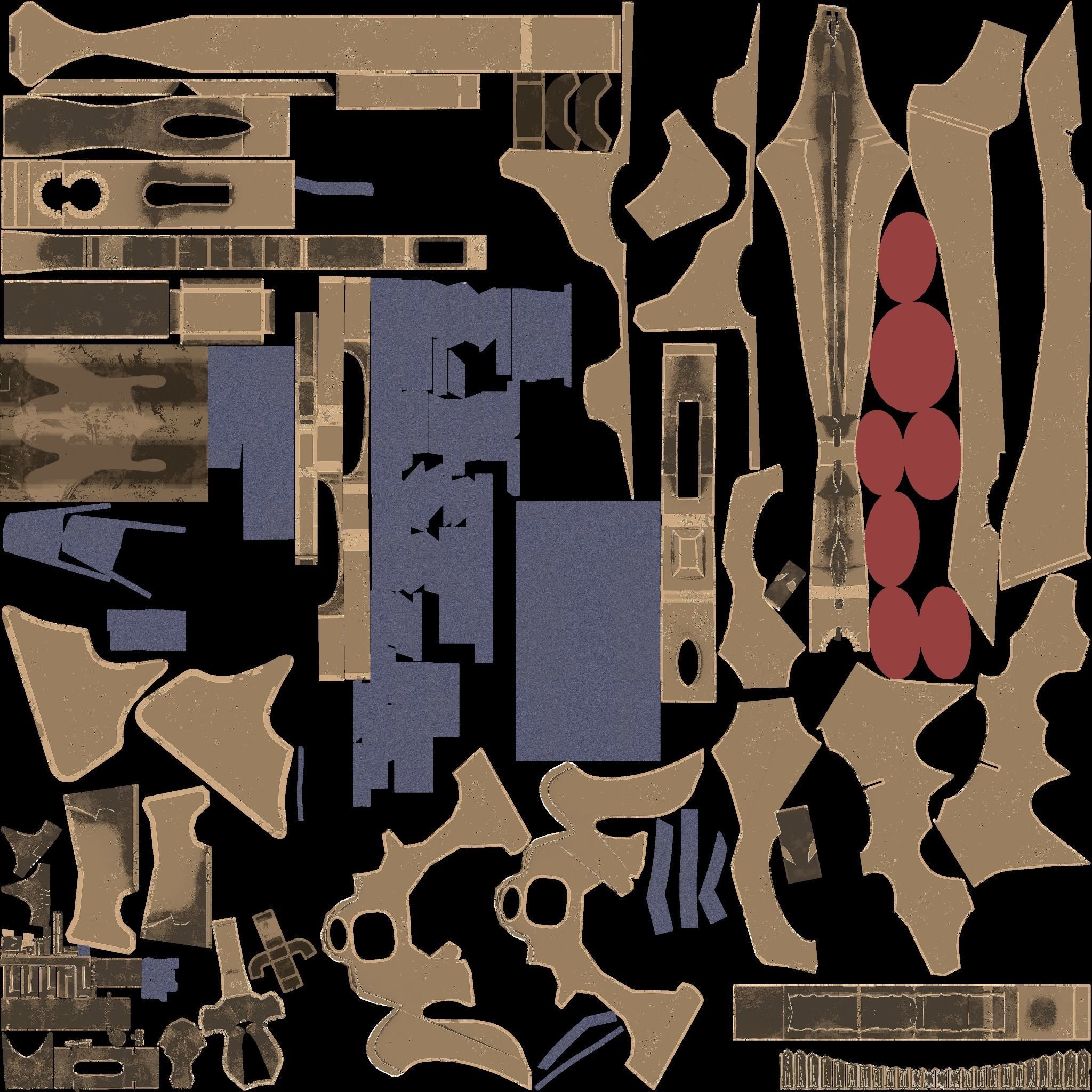 Shuriken Catapult Warhammer 40000 Eldar Low-poly 3D model_14