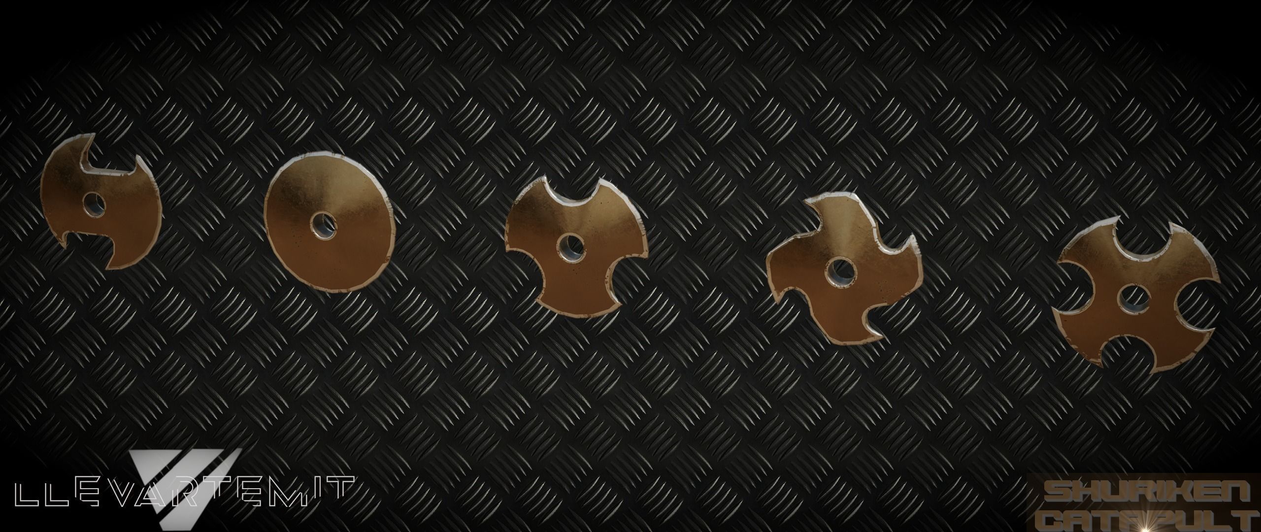 Shuriken Catapult Warhammer 40000 Eldar Low-poly 3D model_9