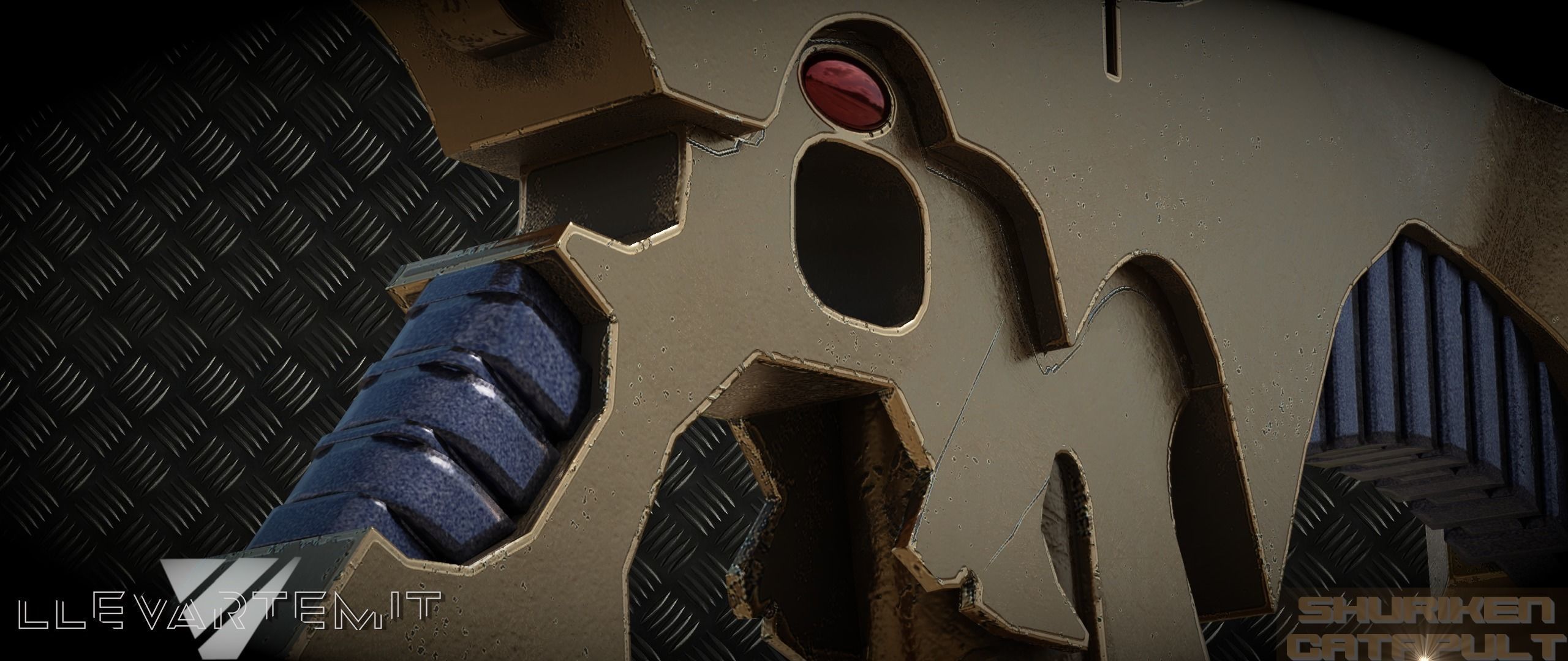 Shuriken Catapult Warhammer 40000 Eldar Low-poly 3D model_8