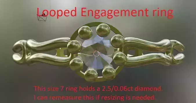 Loop Engagement ring 3D print model