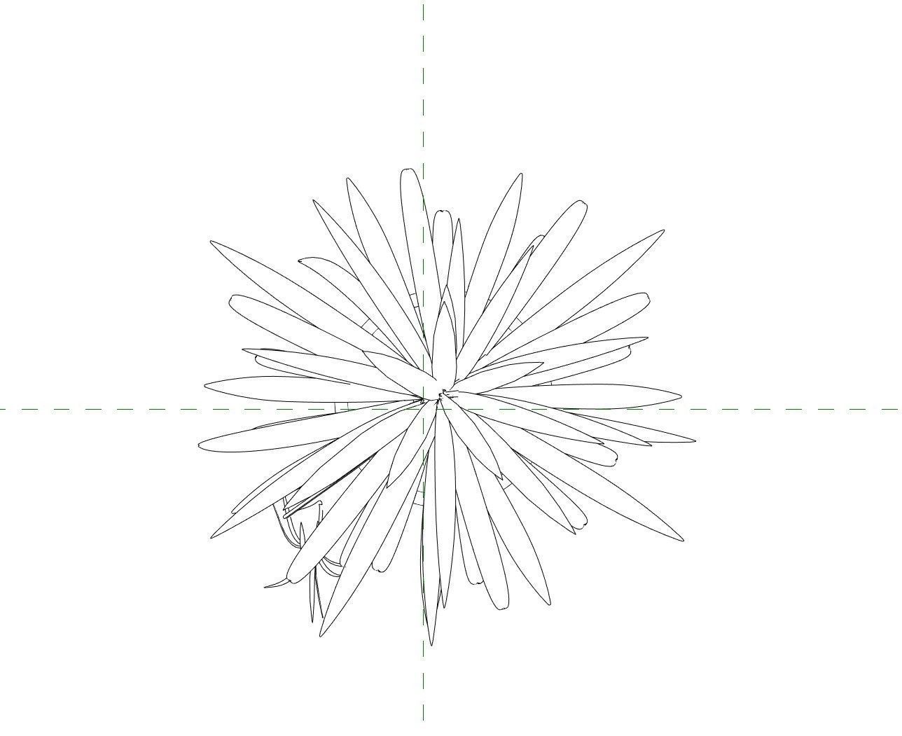 Revit Family pot plant - Three sizes- High quality 3D model 3D model_28