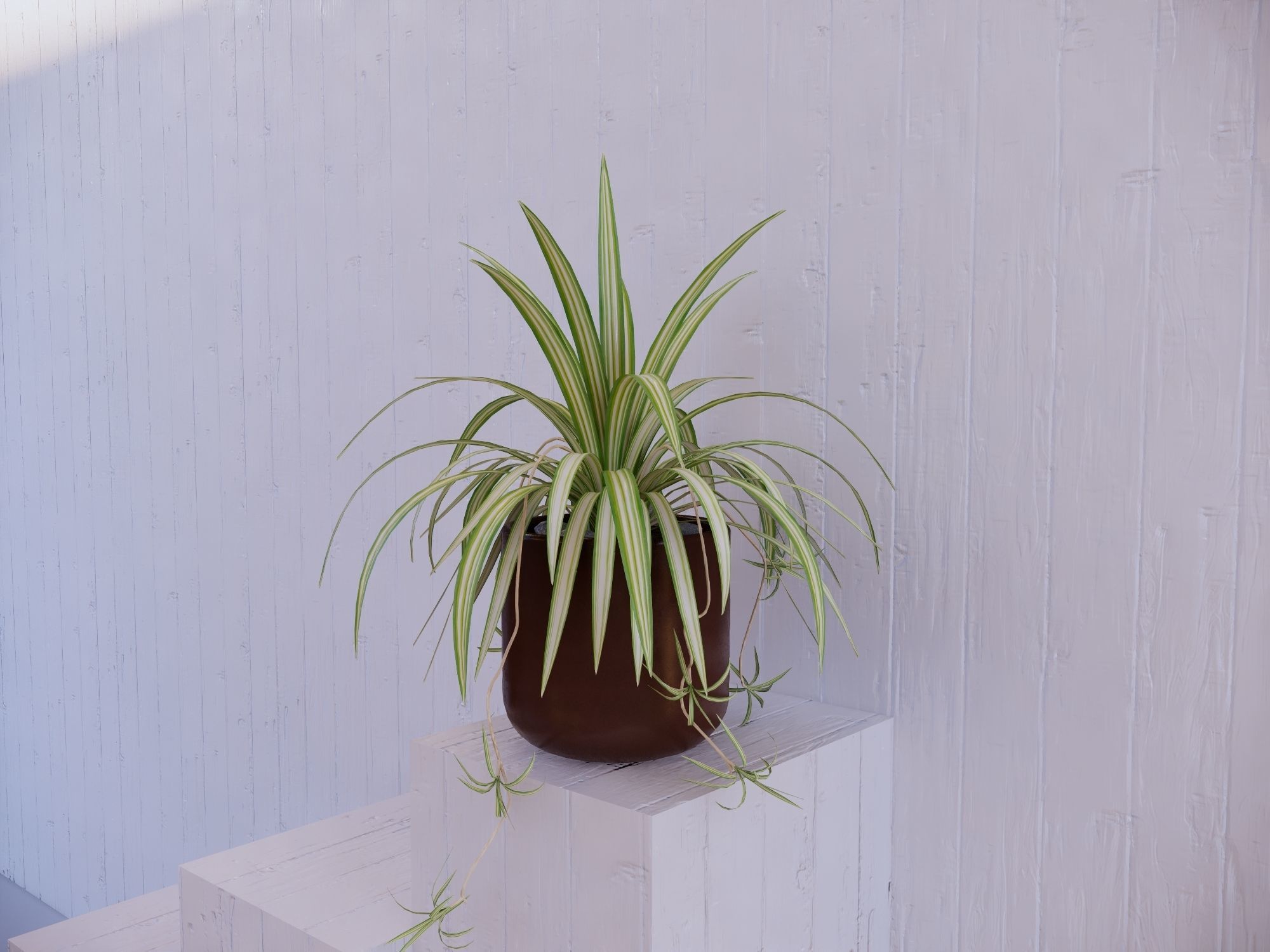 Revit Family pot plant - Three sizes- High quality 3D model 3D model_9
