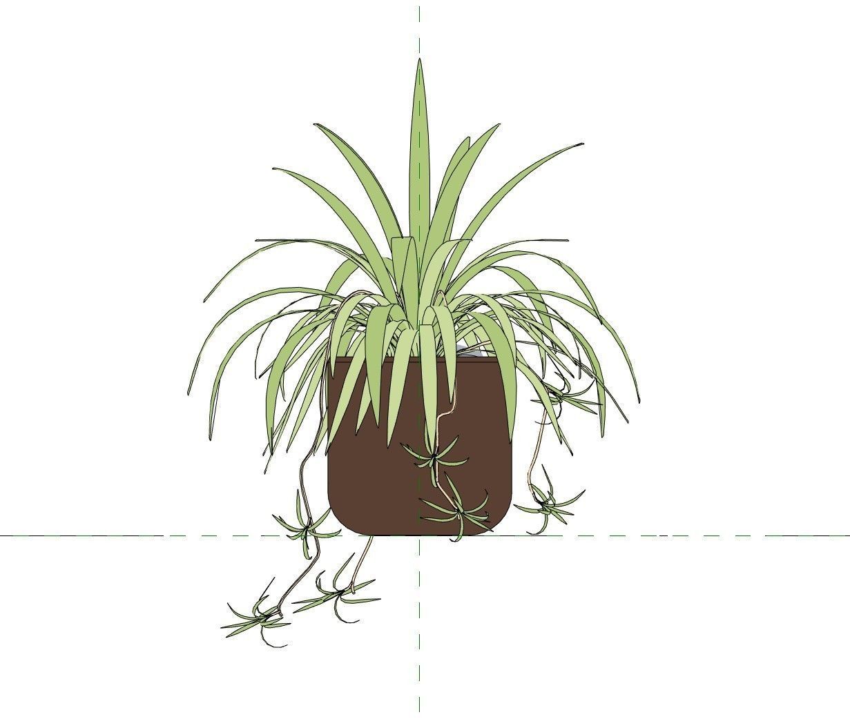 Revit Family pot plant - Three sizes- High quality 3D model 3D model_36