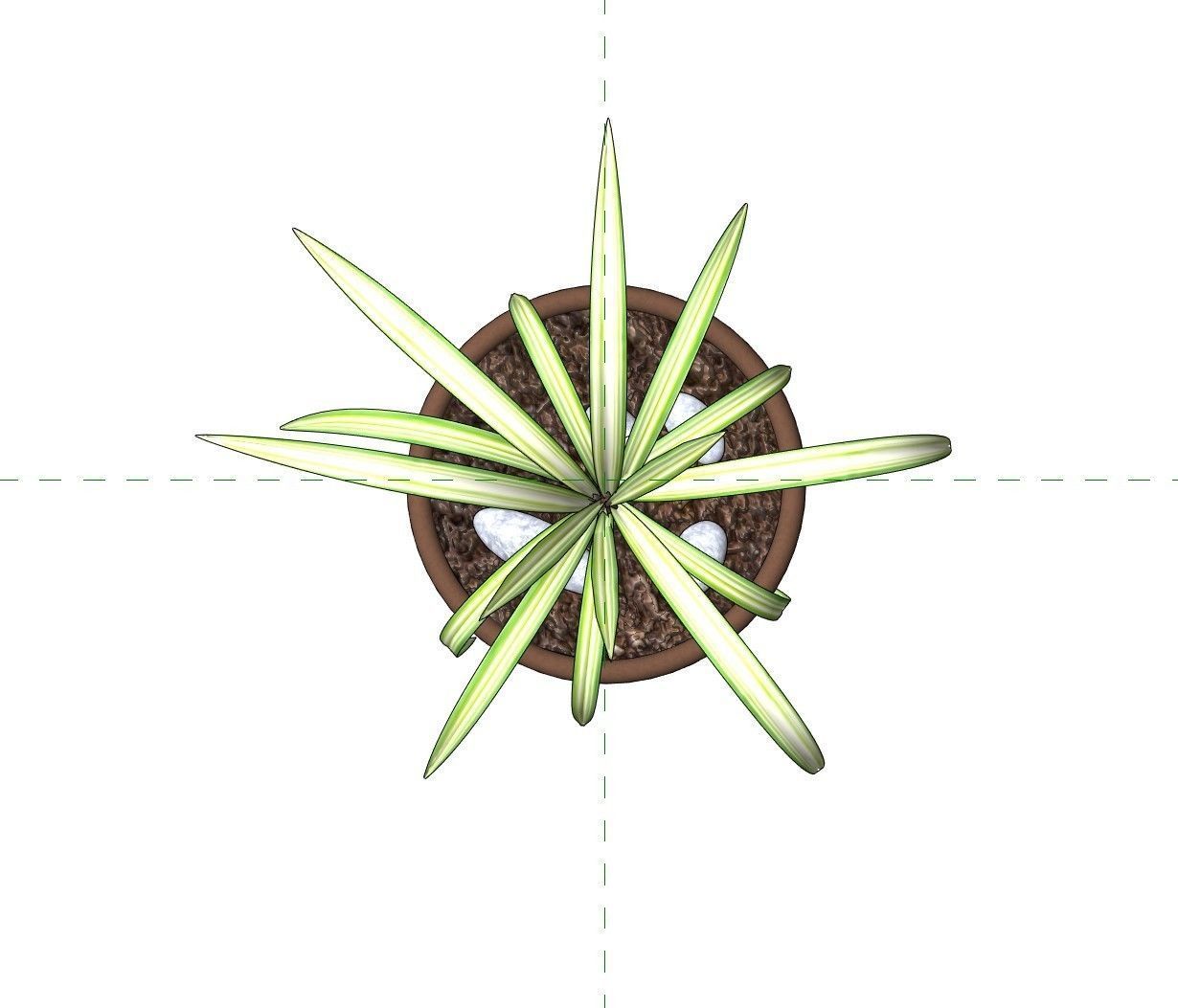 Revit Family pot plant - Three sizes- High quality 3D model 3D model_22