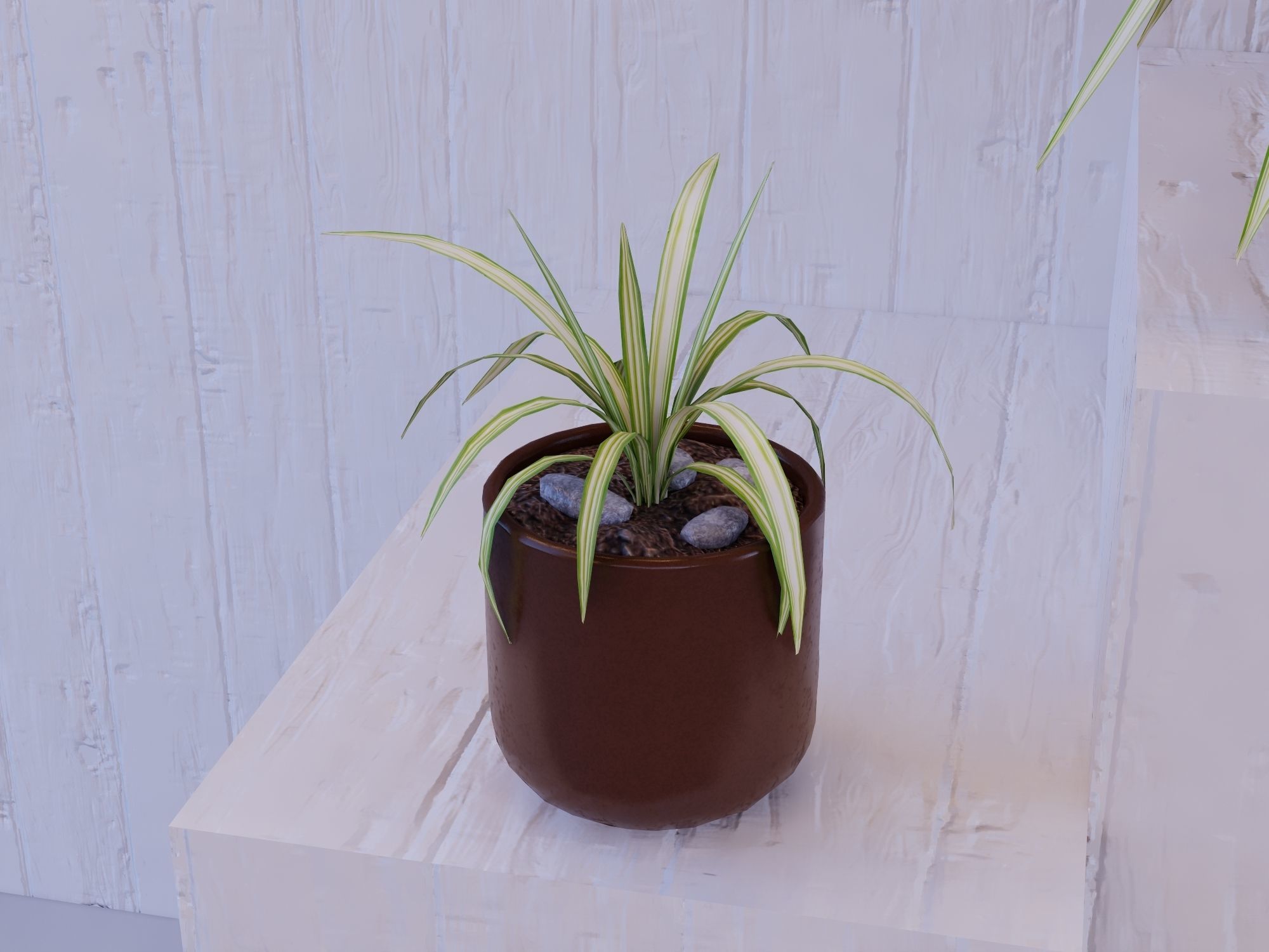 Revit Family pot plant - Three sizes- High quality 3D model 3D model_11