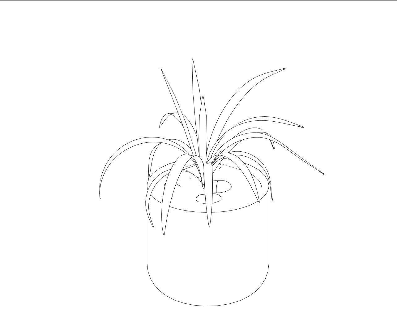 Revit Family pot plant - Three sizes- High quality 3D model 3D model_20