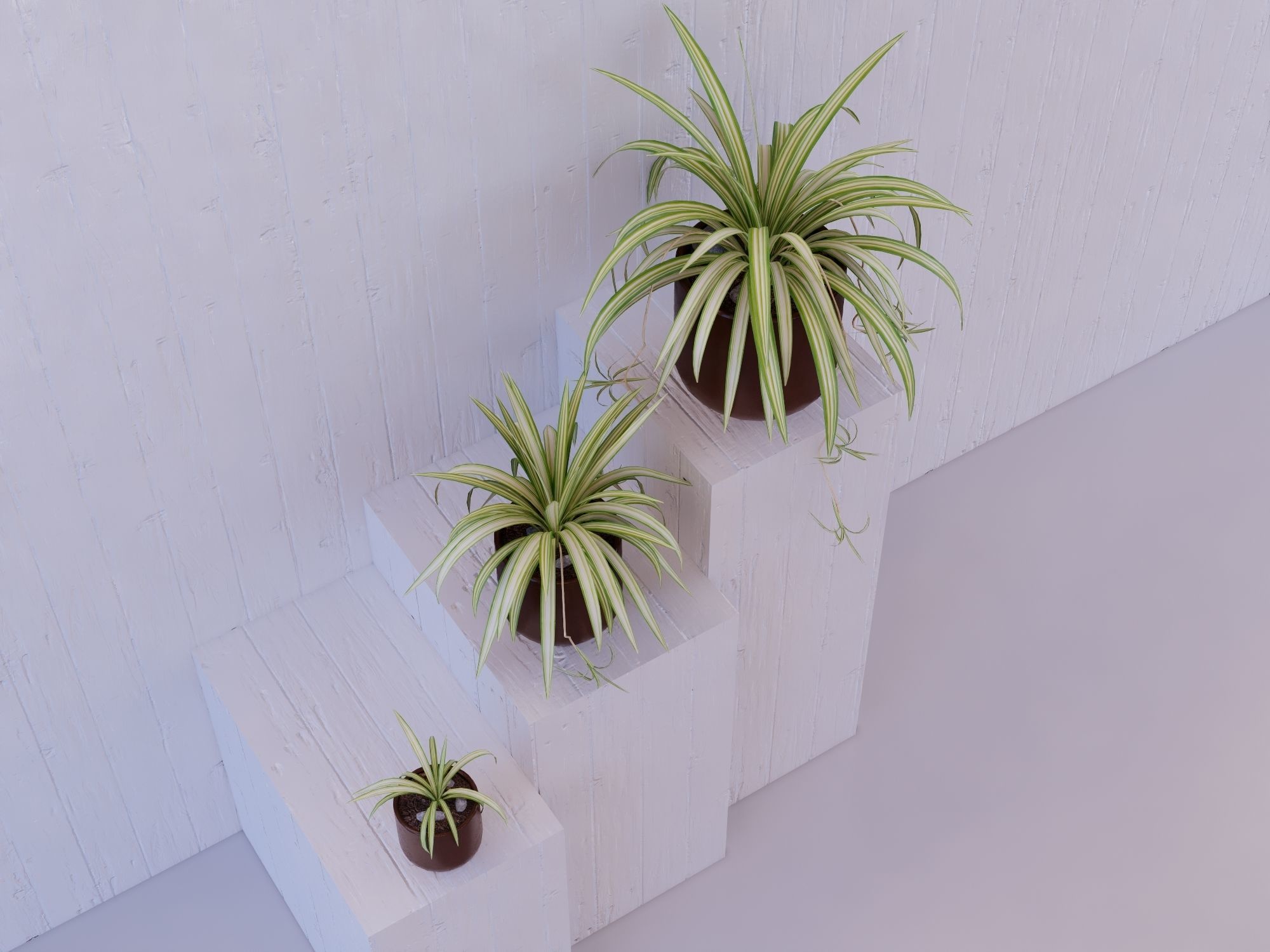 Revit Family pot plant - Three sizes- High quality 3D model 3D model_18