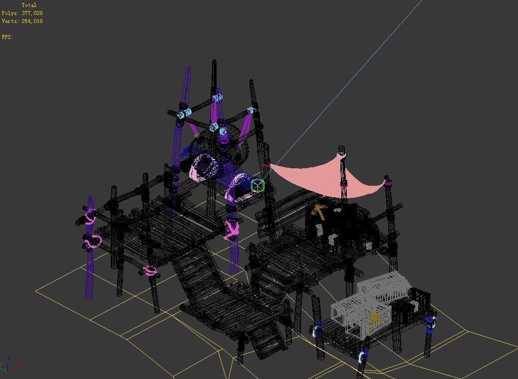 Barracks-Prairie-Yuan Army Snare Drum Stand 3D model_4