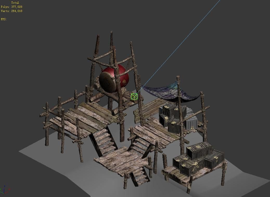 Barracks-Prairie-Yuan Army Snare Drum Stand 3D model_5