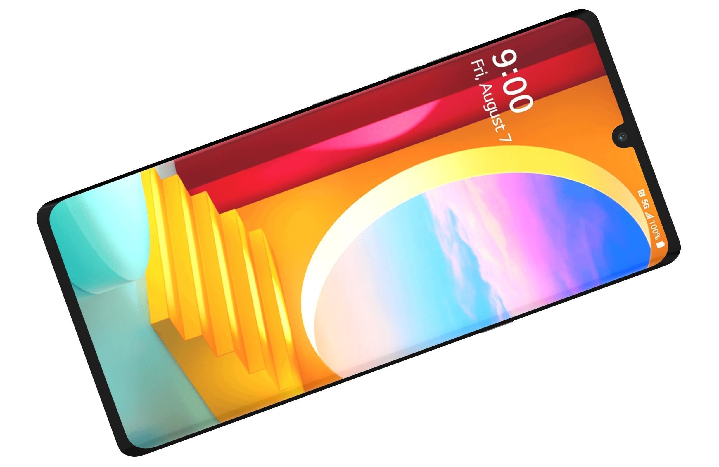 LG Velvet Aurora Gray 3D model_10