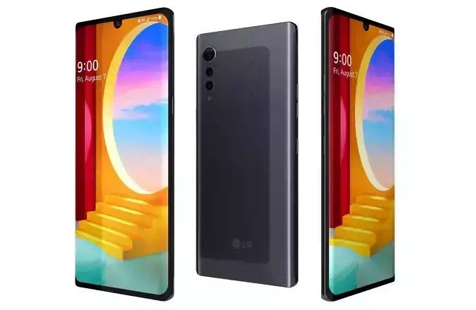 LG Velvet Aurora Gray 3D model