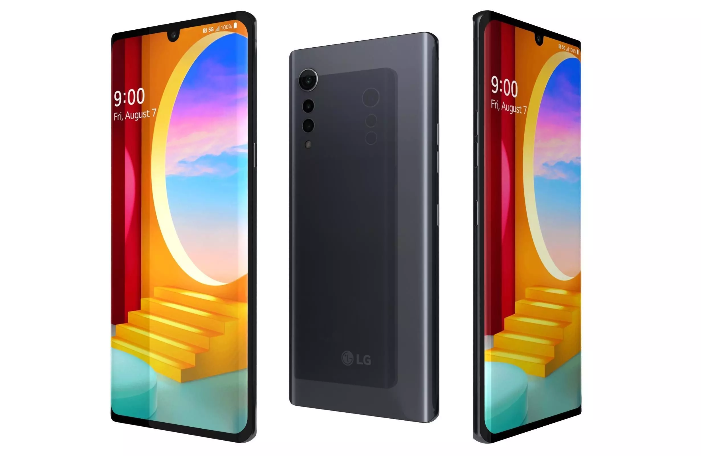 LG Velvet Aurora Gray 3D model_0