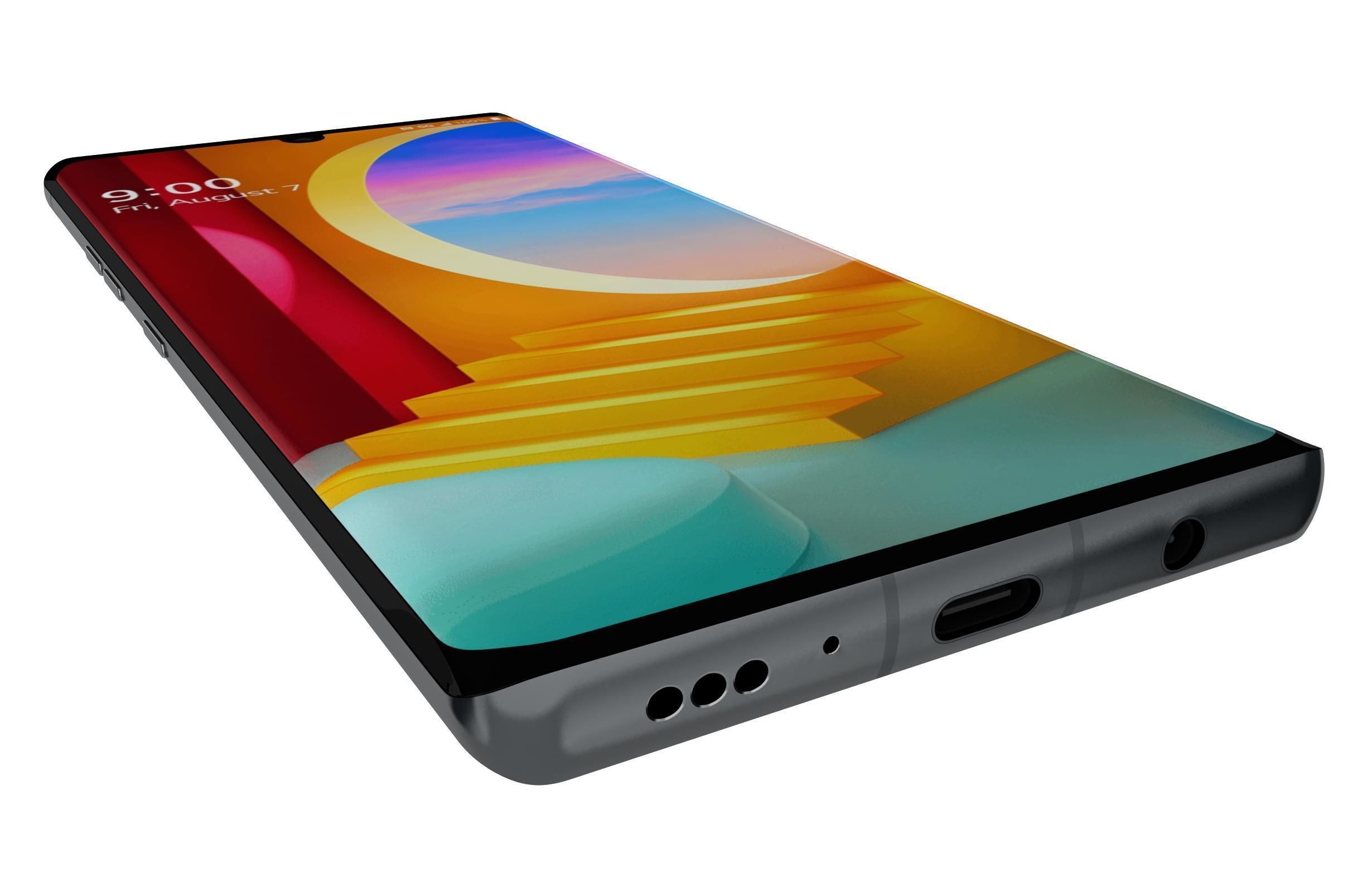 LG Velvet Aurora Gray 3D model_12