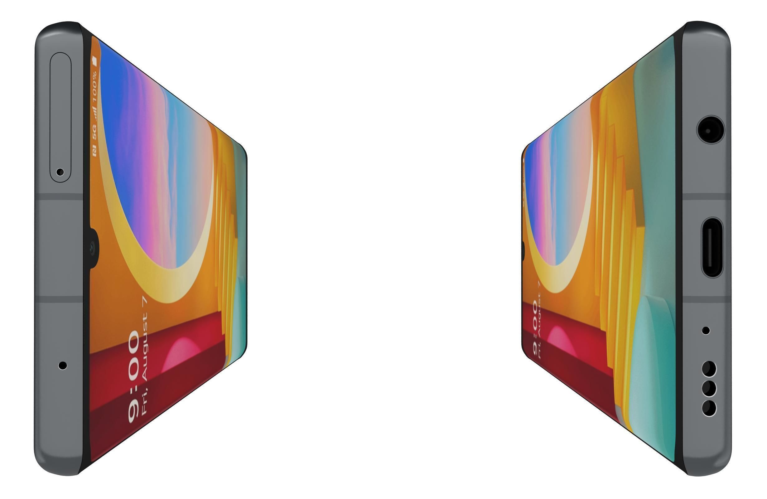 LG Velvet Aurora Gray 3D model_6