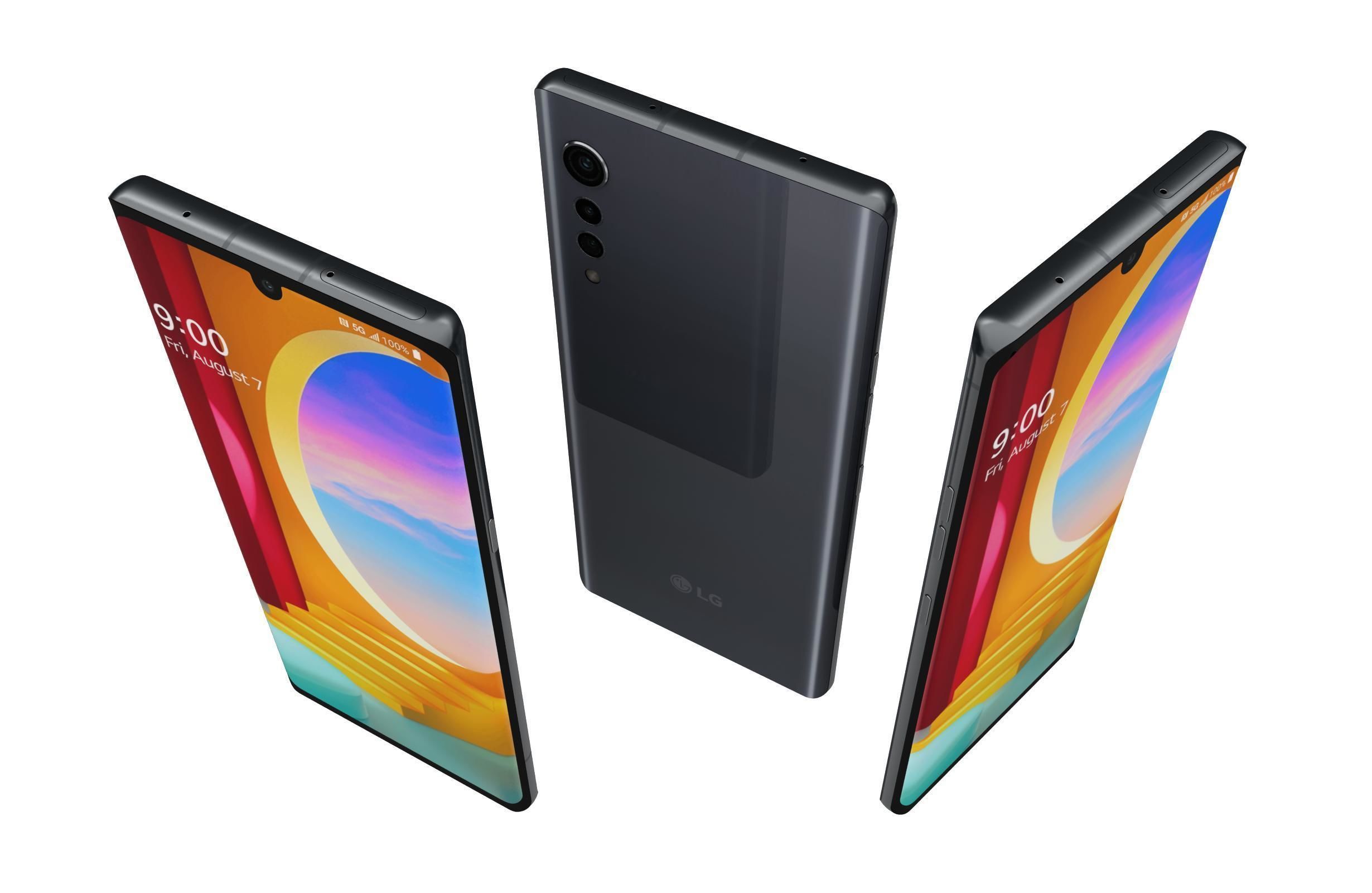 LG Velvet Aurora Gray 3D model_1