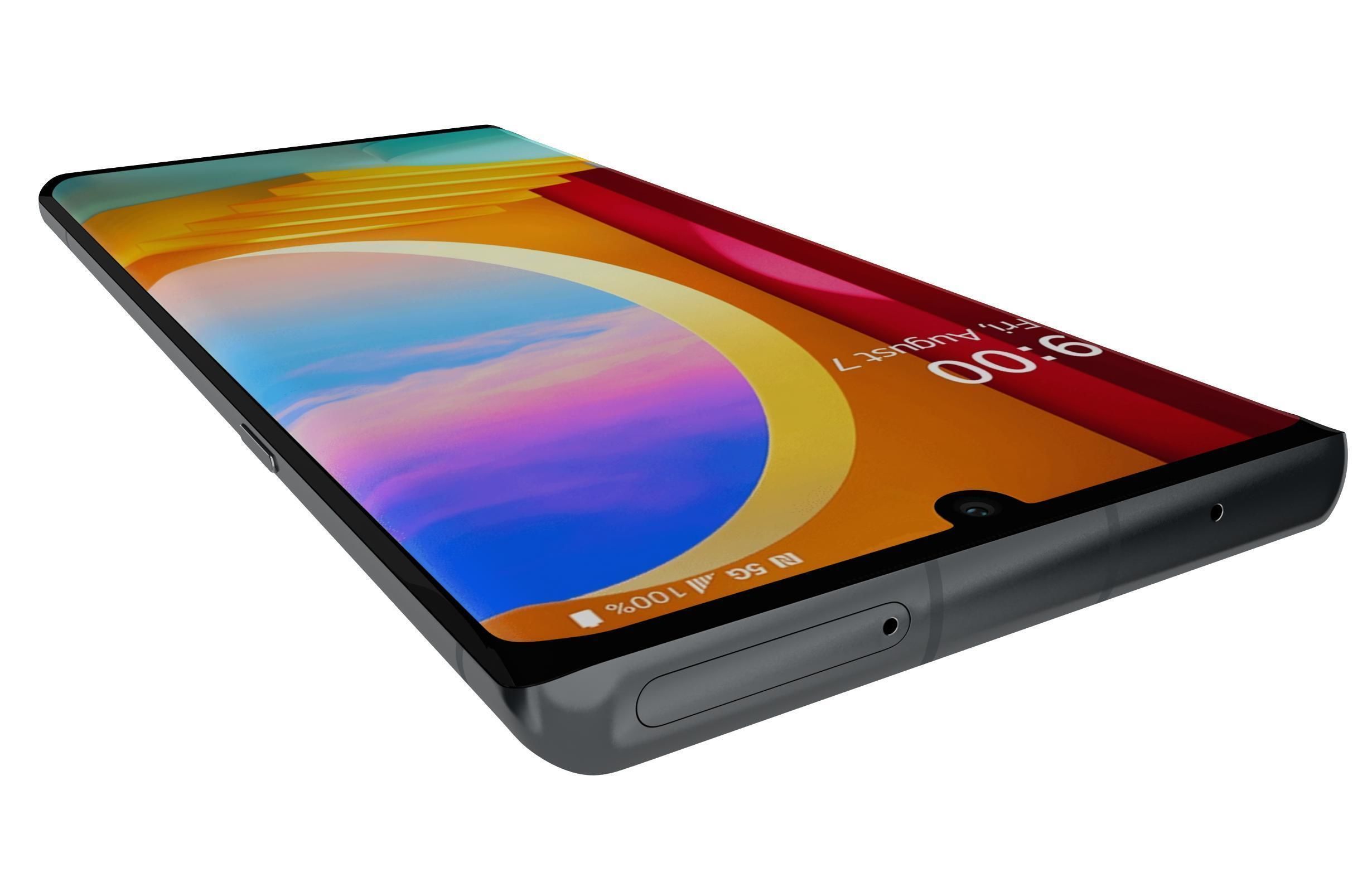 LG Velvet Aurora Gray 3D model_13