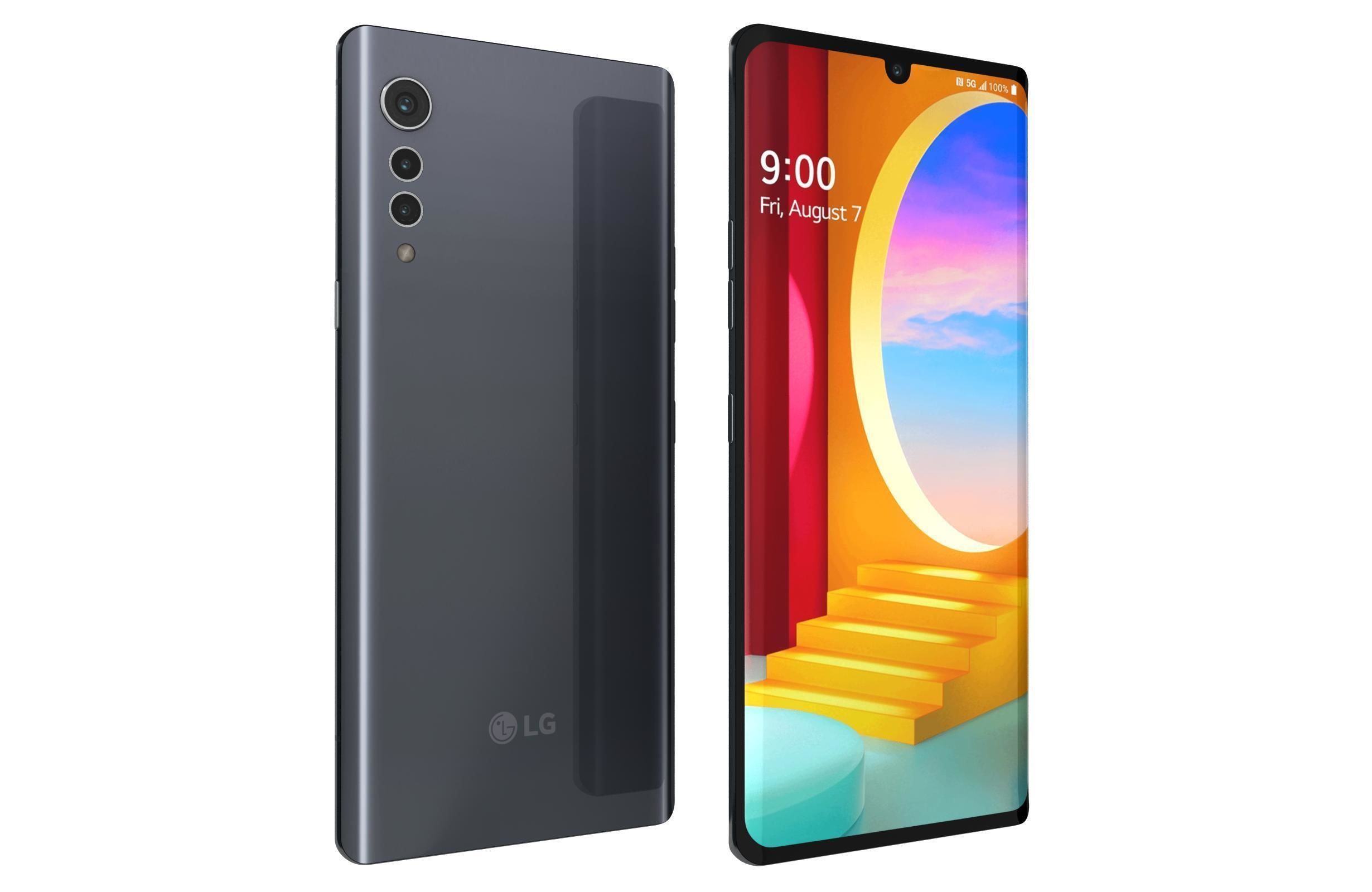 LG Velvet Aurora Gray 3D model_7
