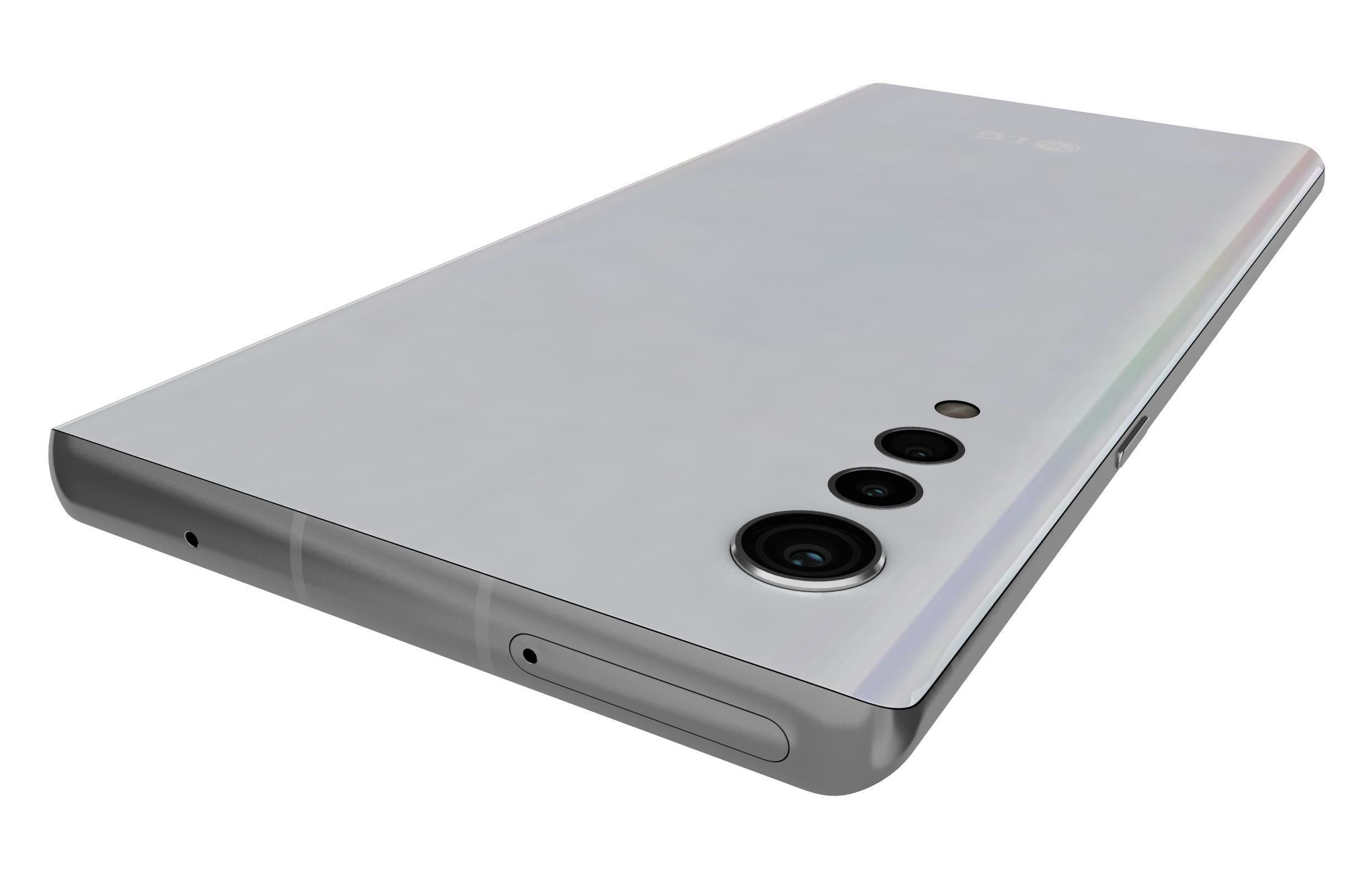 LG Velvet Aurora White 3D model_15