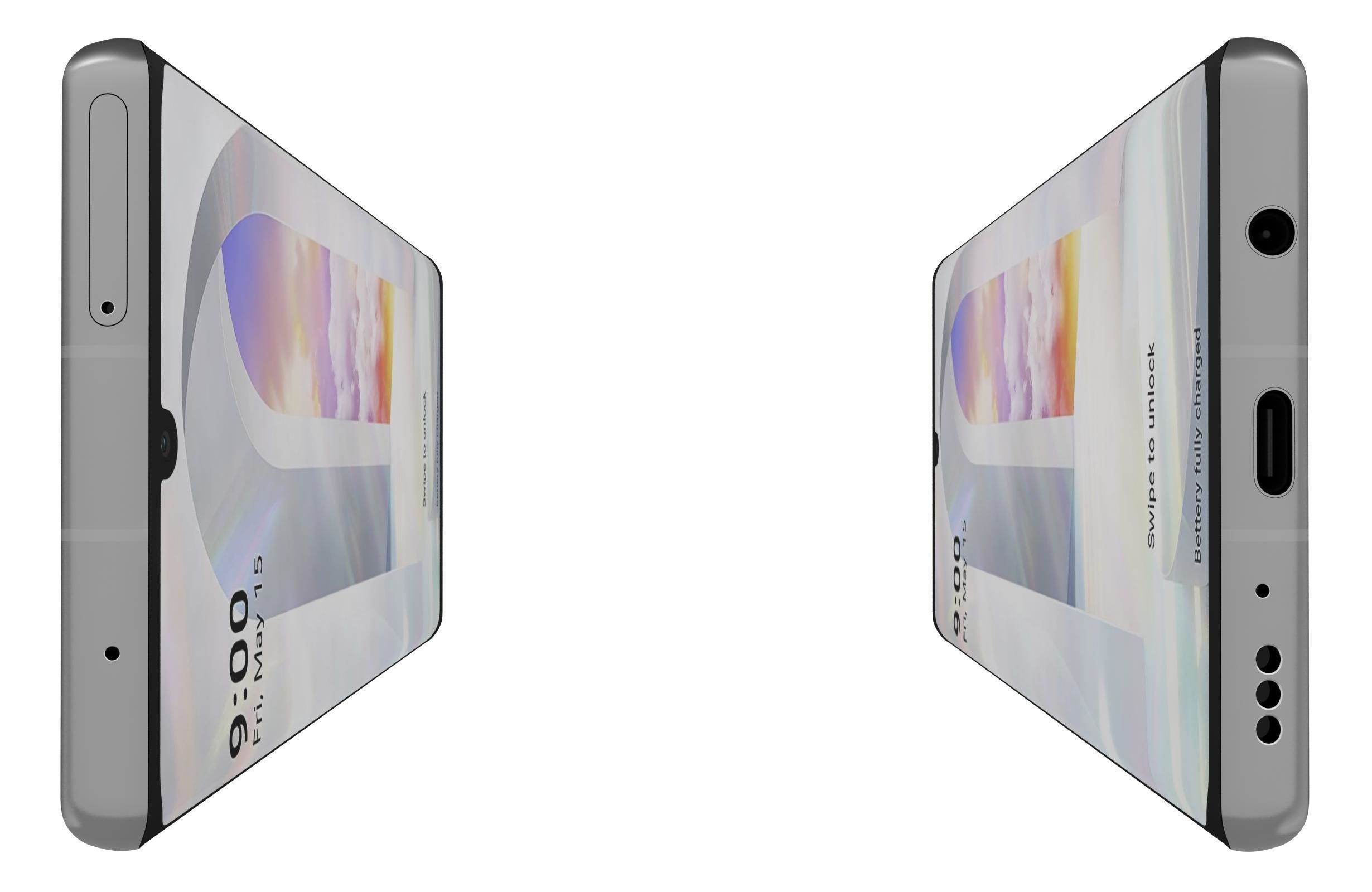 LG Velvet Aurora White 3D model_6