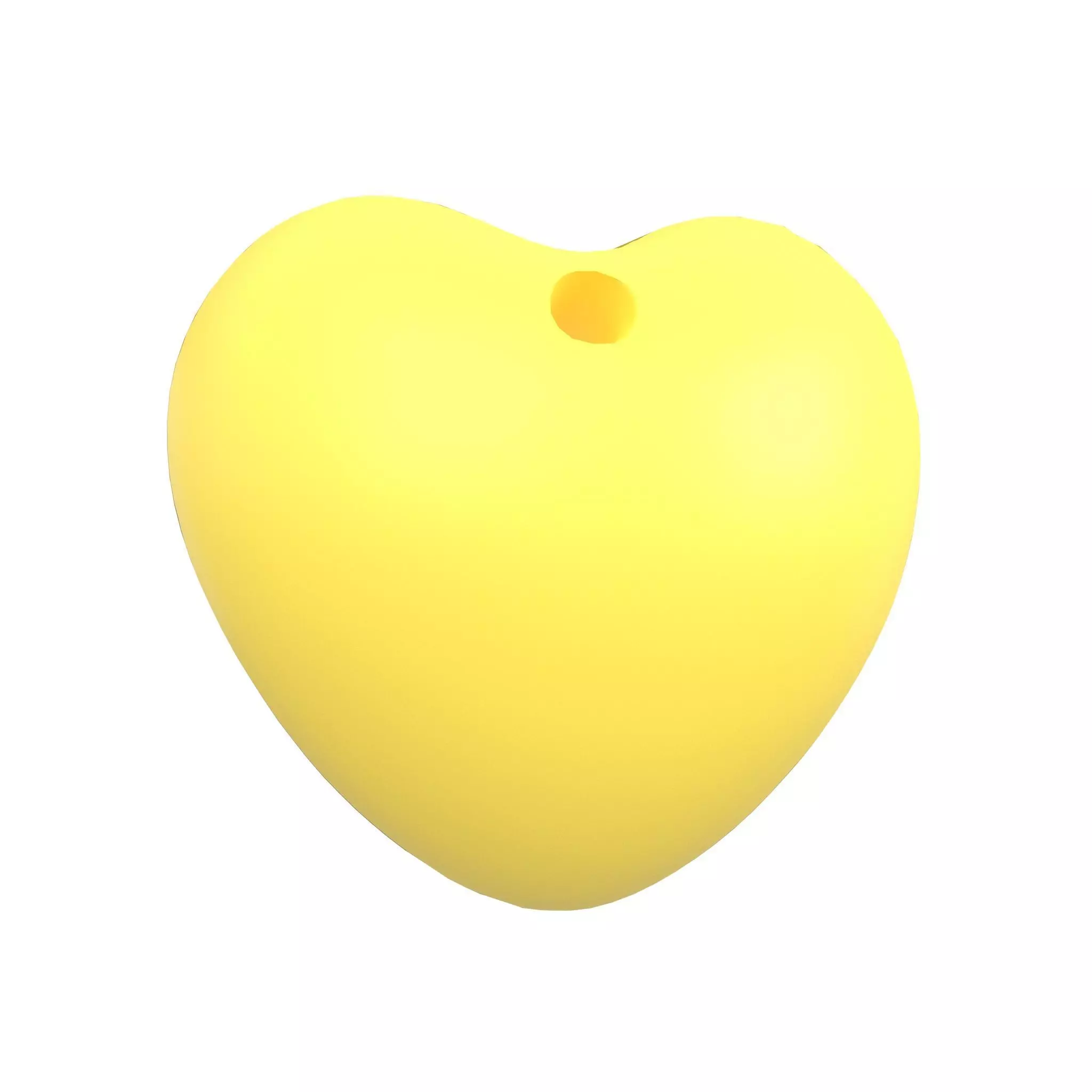 Yellow Heart v2 Low-poly 3D model_0