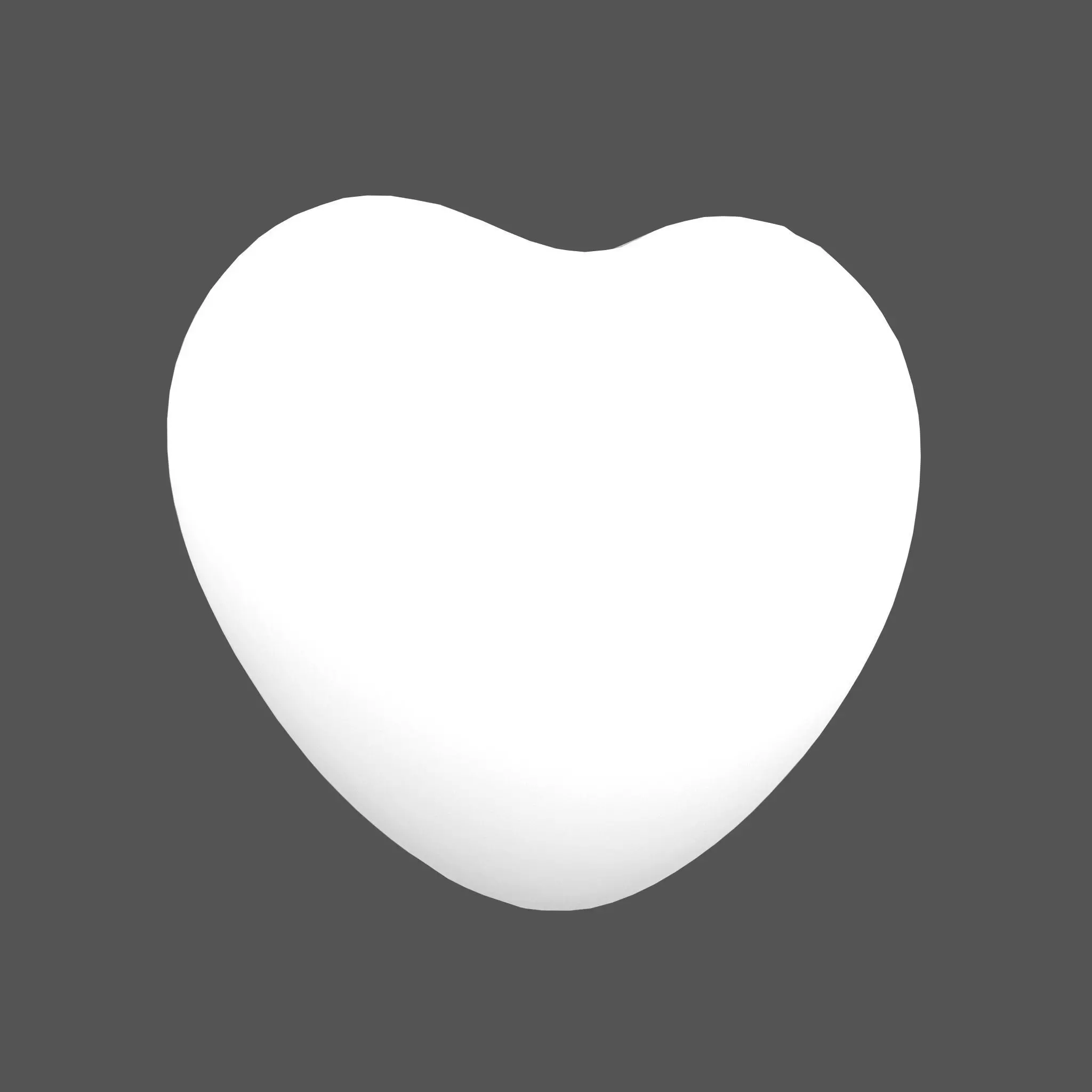 White Heart v2 Low-poly 3D model