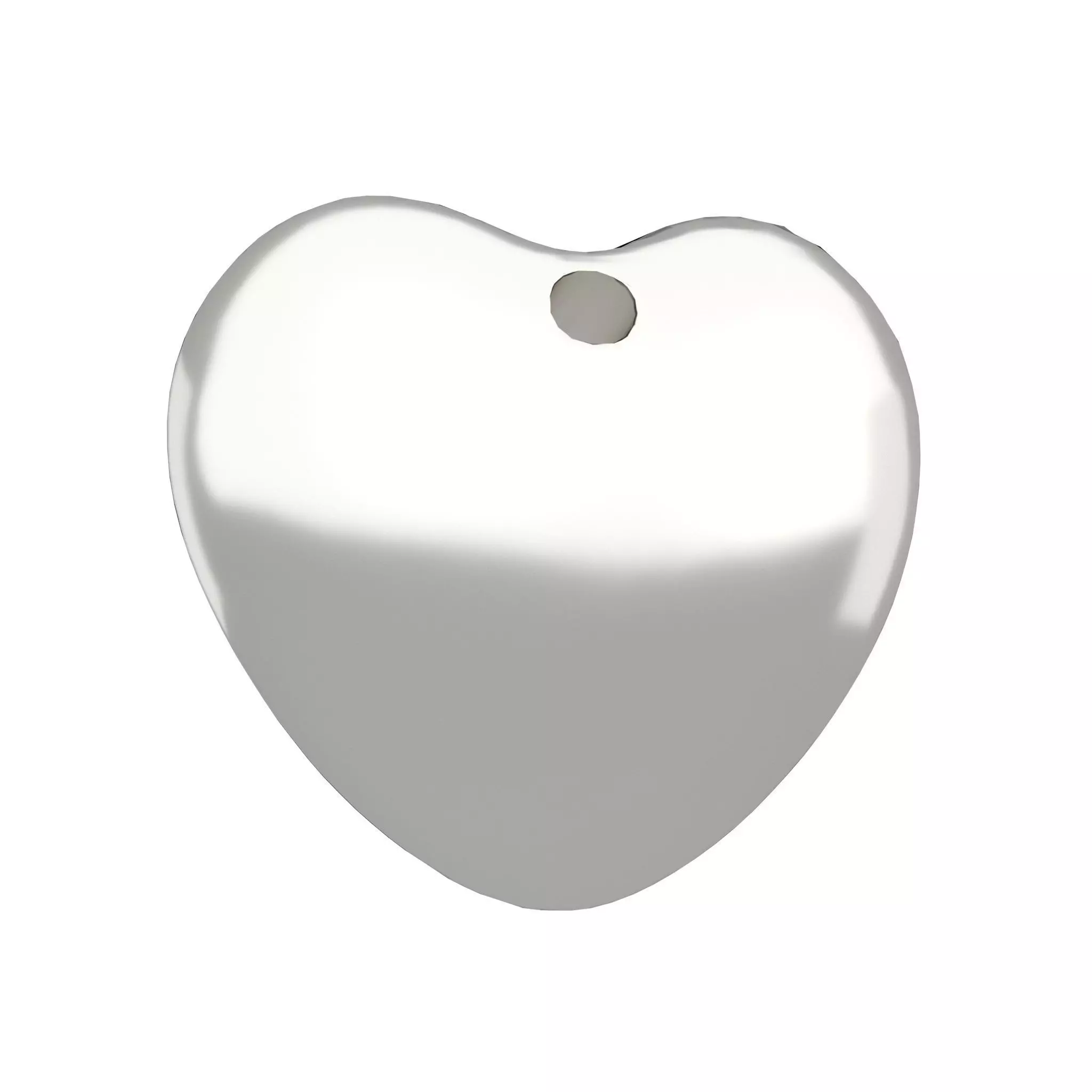 Silver Heart v2 Low-poly 3D model