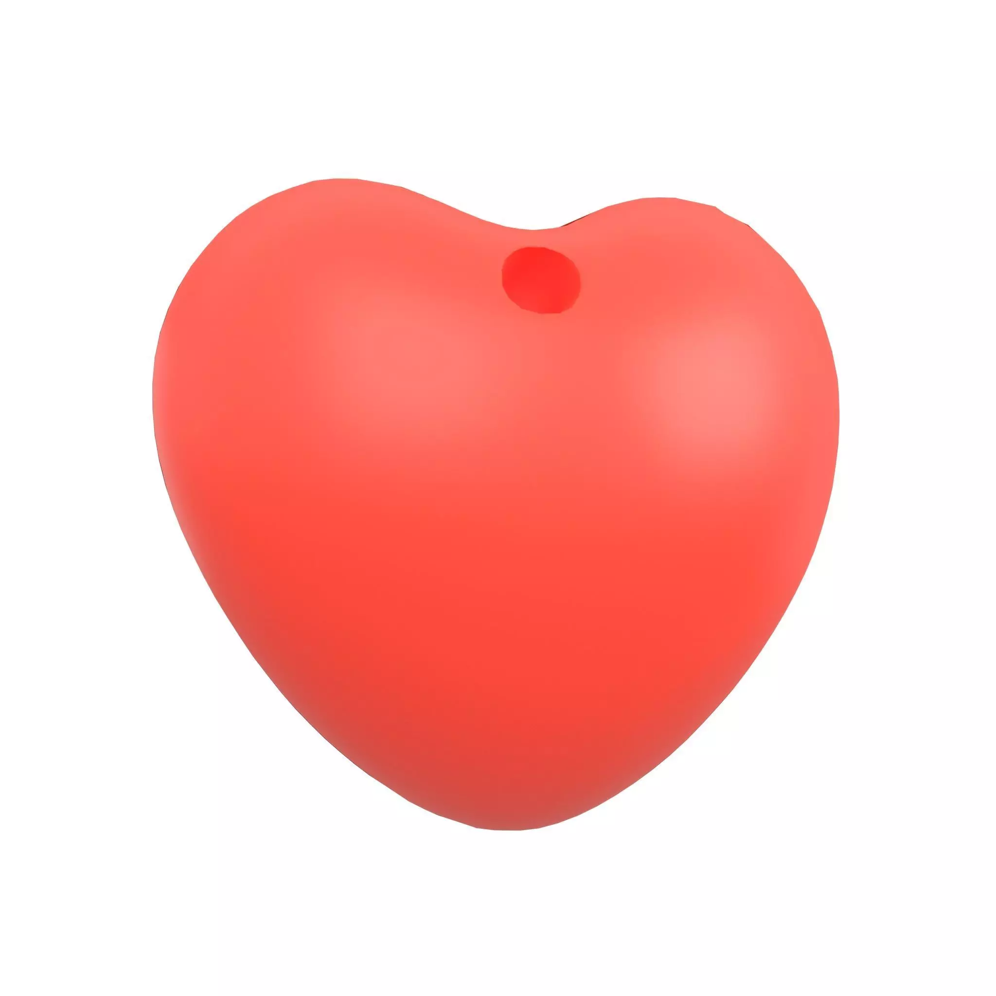 Red Heart v2 Low-poly 3D model_0
